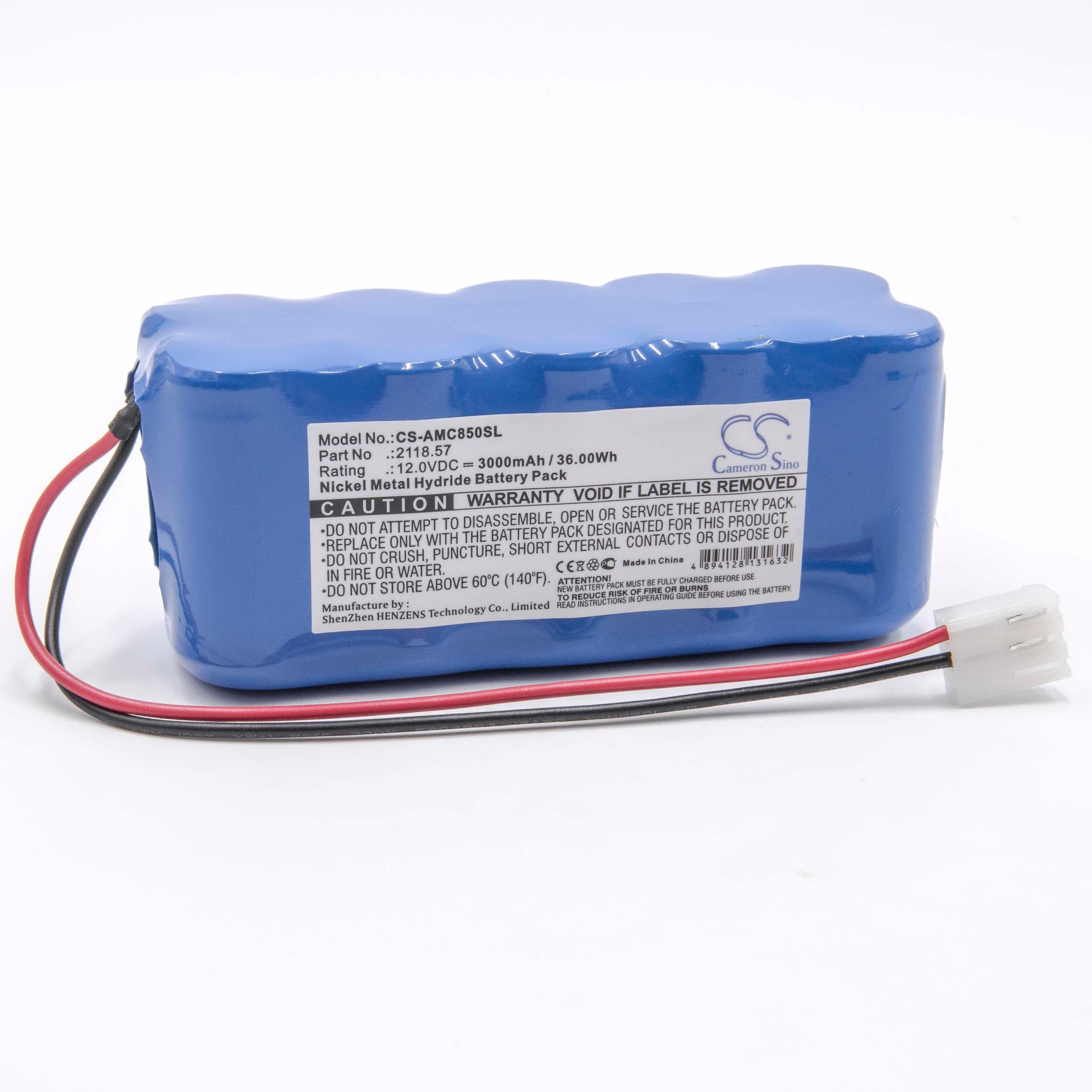 Batterie remplace AEMC 2118.57 pour outil de mesure - 3000mAh 12V NiMH