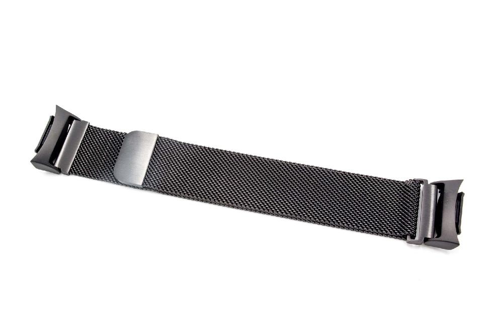 Armband für Samsung Gear Smartwatch - 26 cm lang, 22mm breit, Edelstahl, schwarz