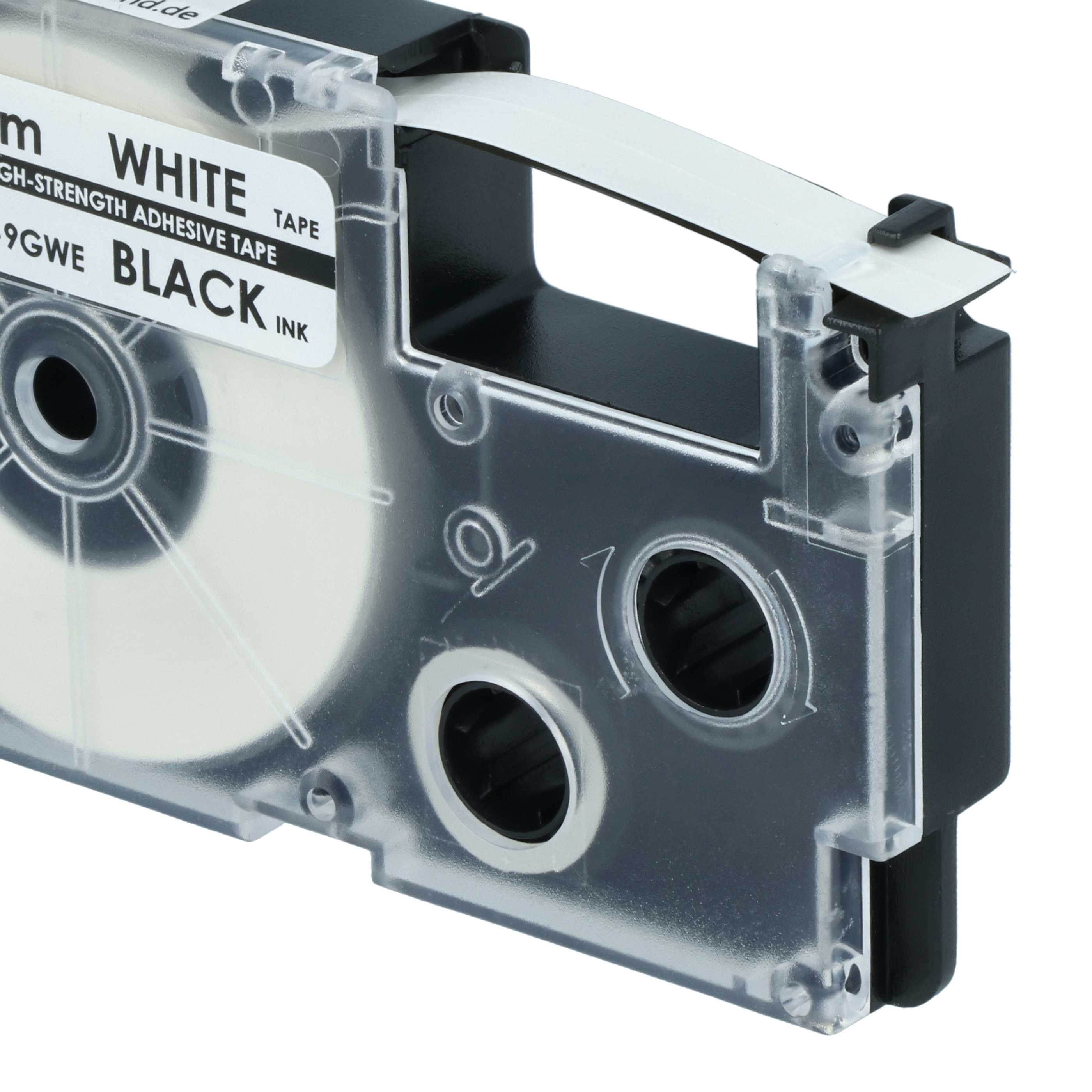 Label Tape replaces Casio XR-9GWE - 9 mm Black to White
