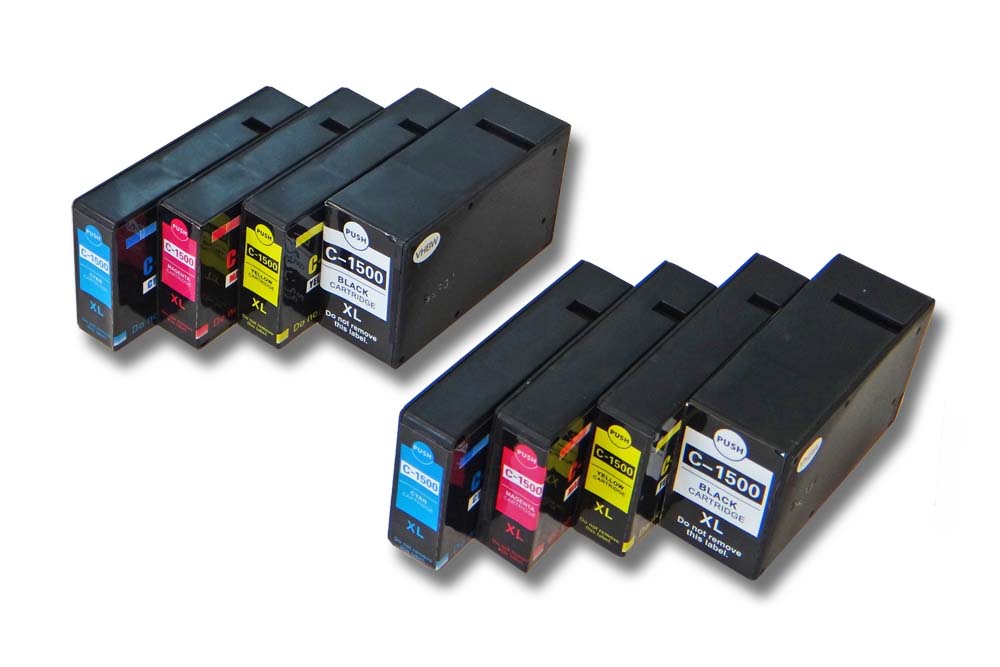 8x Ink Cartridges replaces Canon PGI-1500XL for MB2050 Printer - B/C/M/Y
