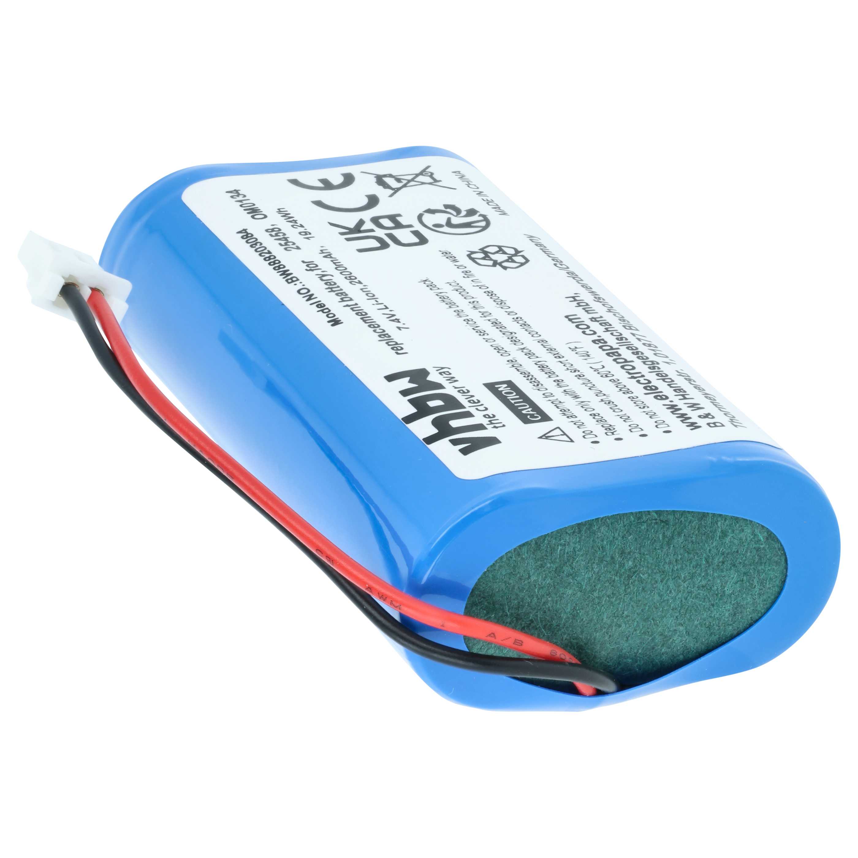 Medical Equipment Battery replaces SurgiTel OM0134, 25458 - 2600 mAh 7.4 V Li-Ion