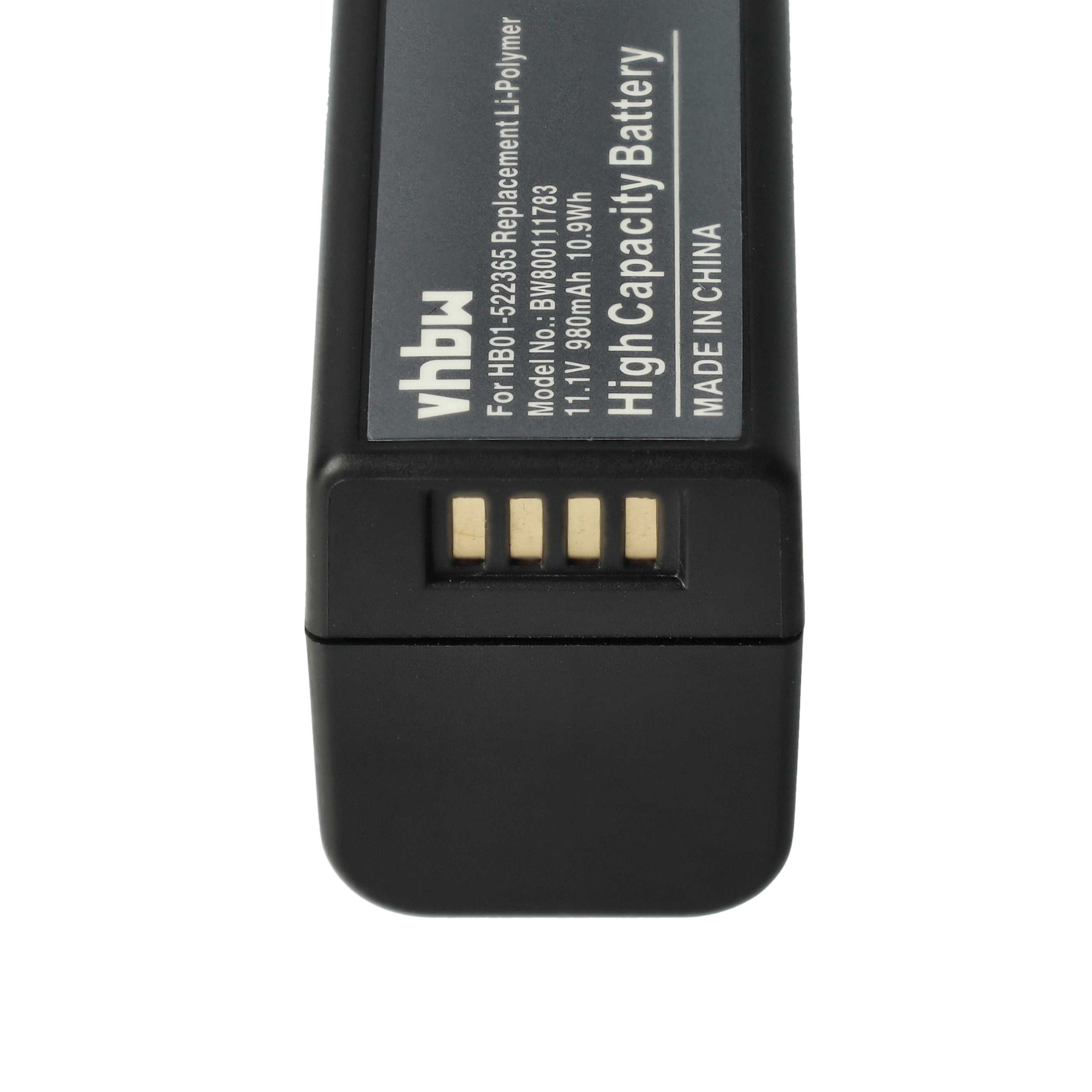 3x Battery replaces DJI HB01, HB01-522365 - 980mAh, 11.1V, Li-polymer