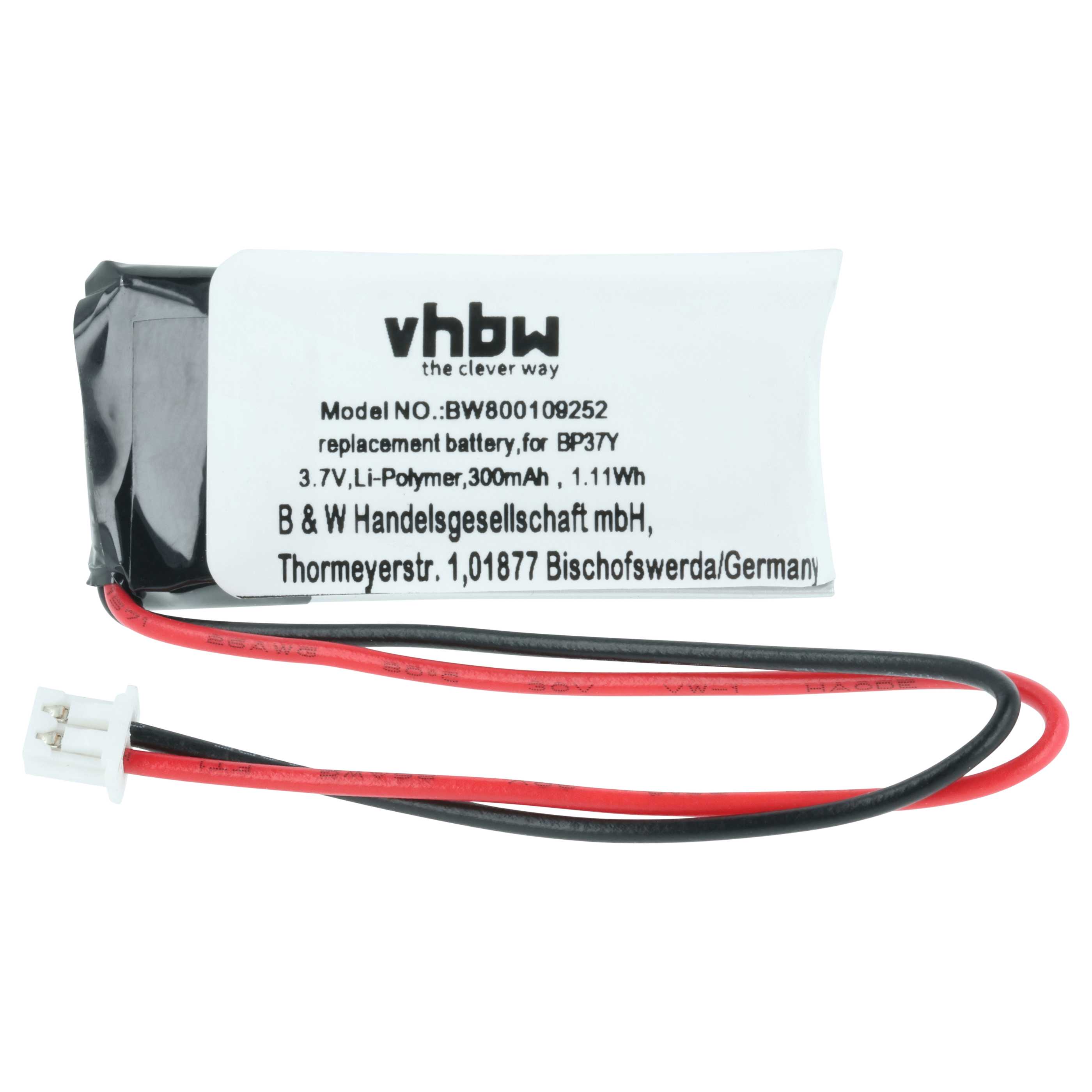 Dog Trainer Battery replaces BP37Y - 300 mAh 3.7 V Li-polymer