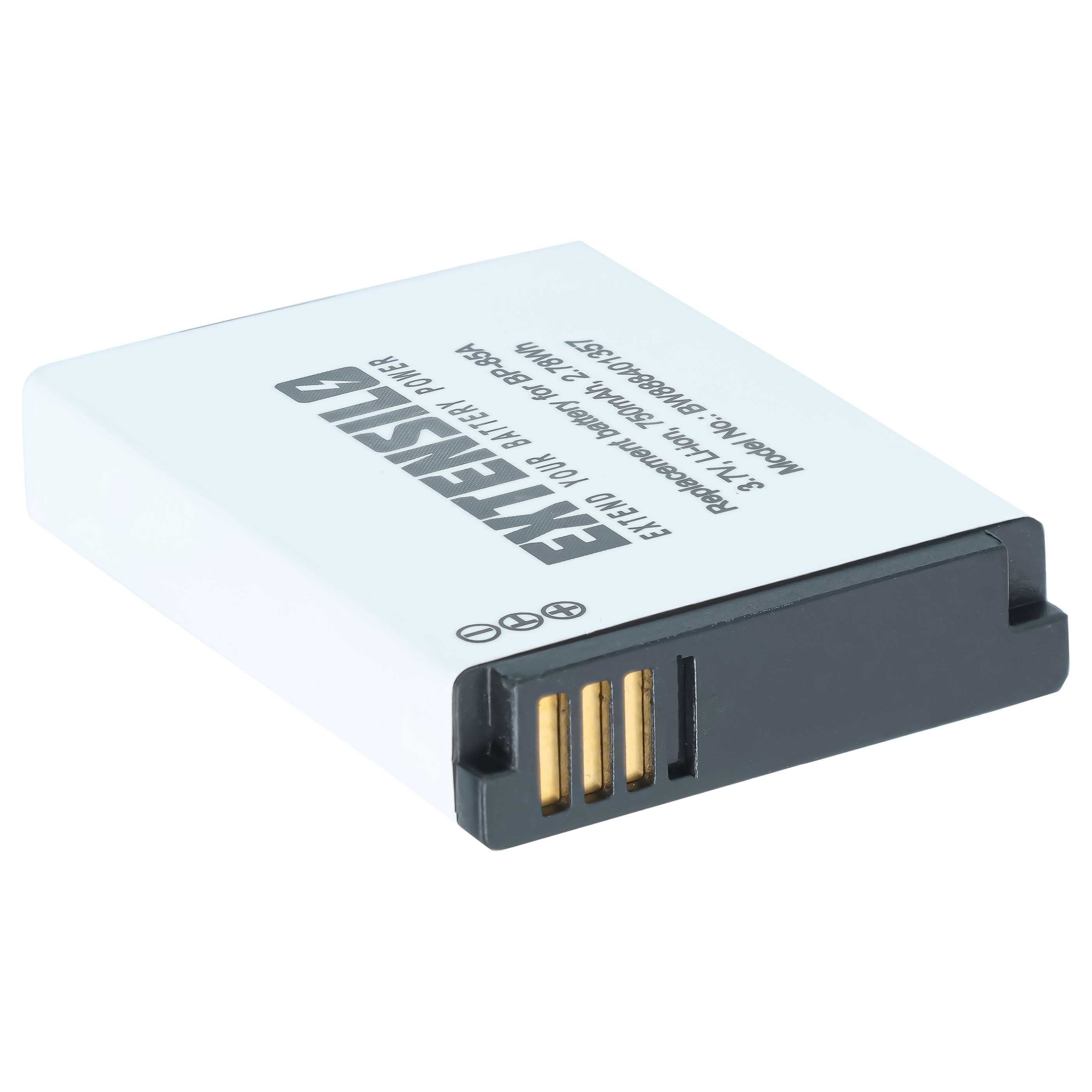 3x Battery replaces Samsung BP-85a, BP85a, EA-BP85a, IA-BP85a - 750mAh, 3.7V, Li-Ion