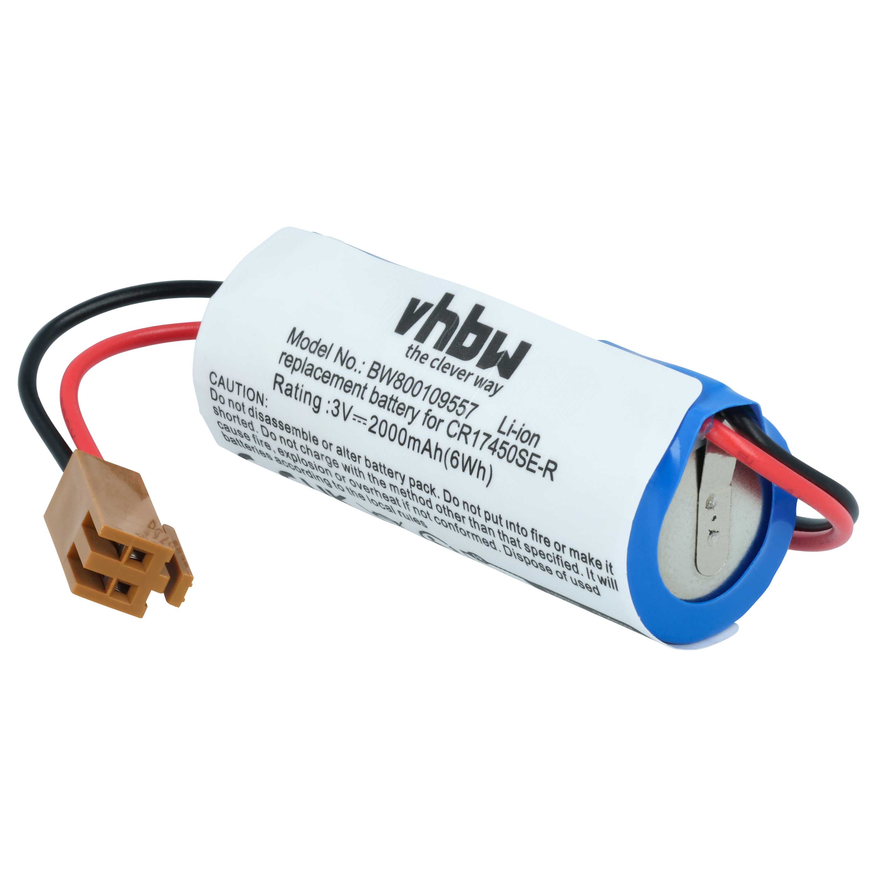 Industrial Controller Battery replaces A02B0200K102, A02B-0200-K102, CR17450ER-CX - 2000mAh 3V Li-Ion