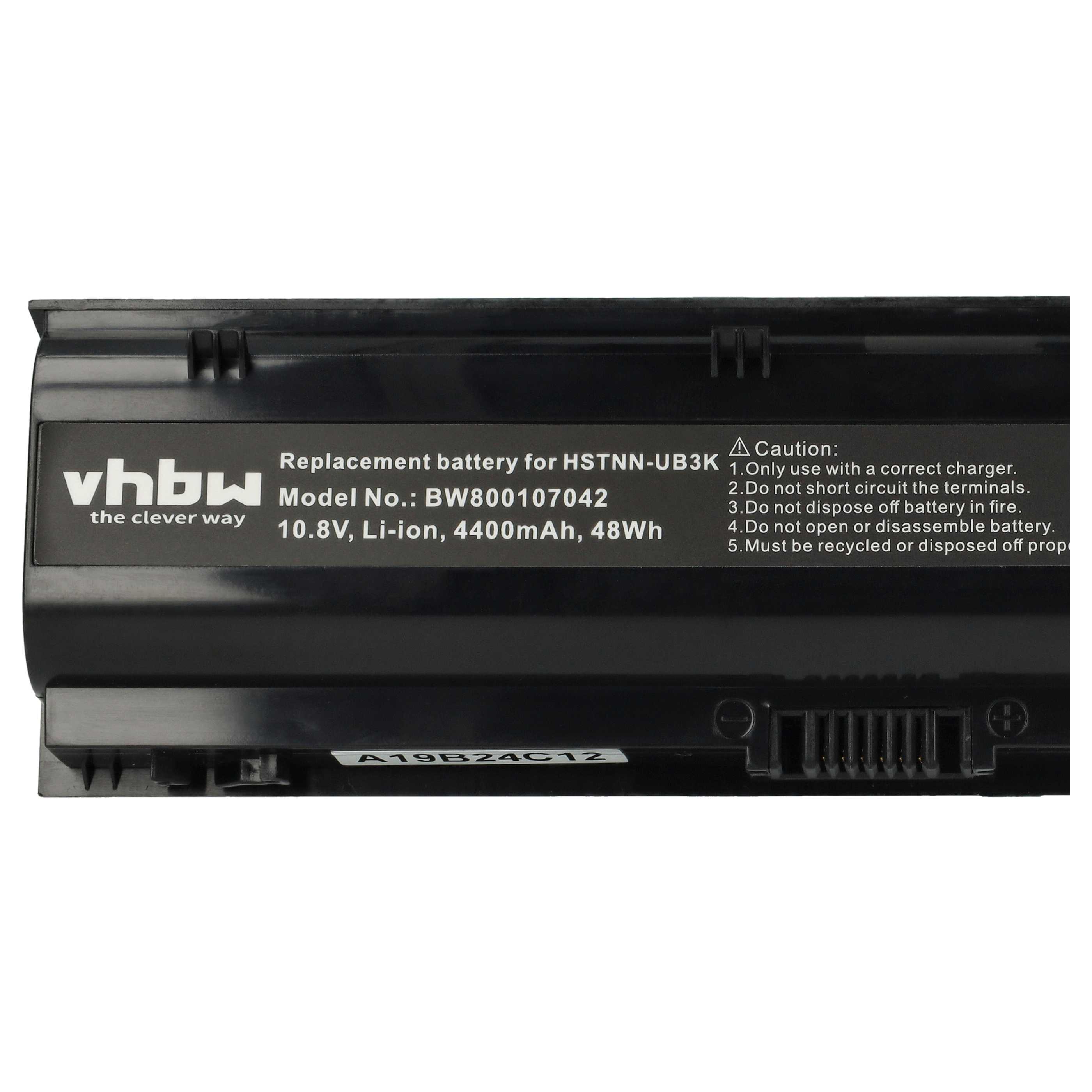 Akumulator do laptopa zamiennik HP 668811-851, 668811-541, 669831-001 - 4400 mAh 10,8 V Li-Ion, czarny