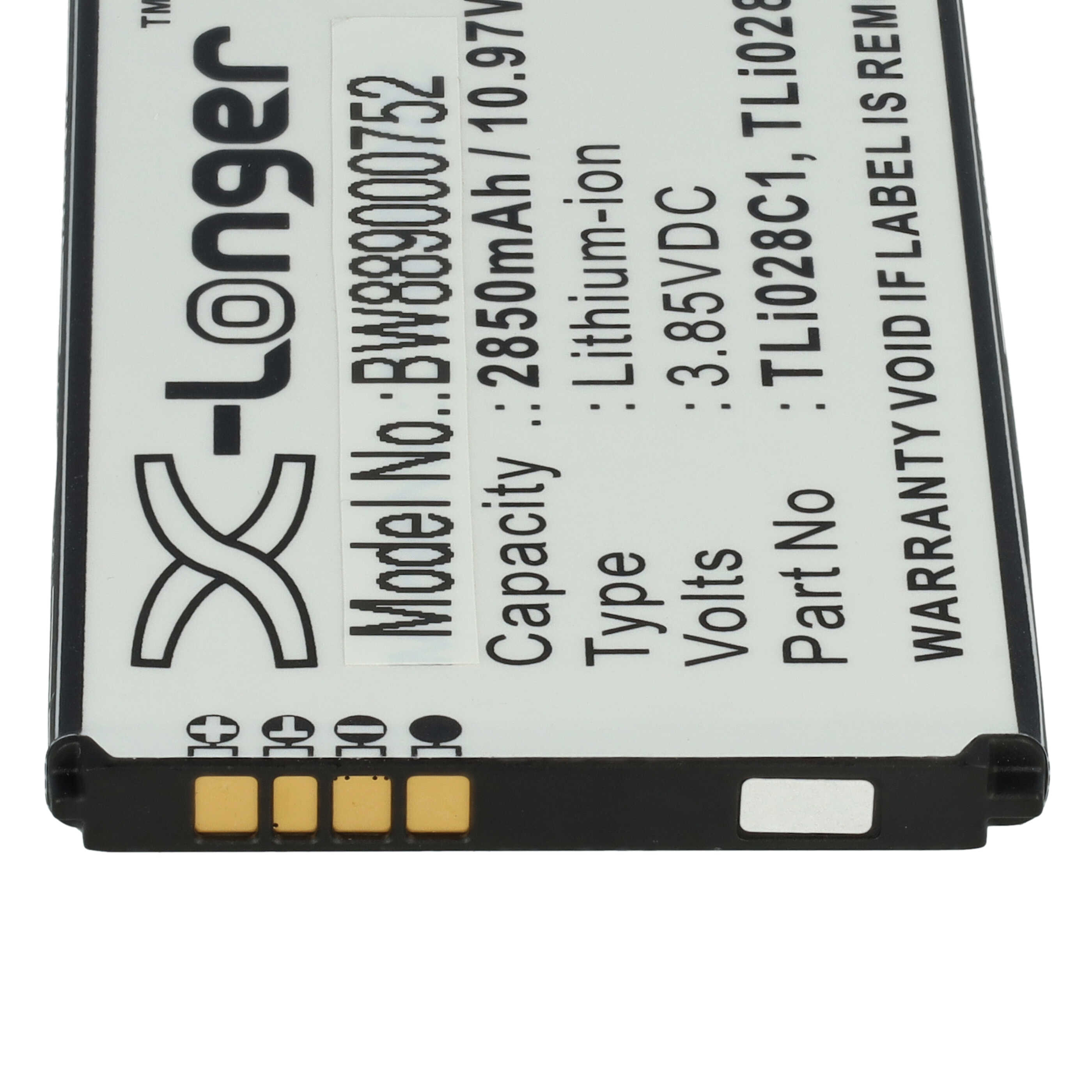 Batería reemplaza Alcatel TLi028C1, TLi028C7 para móvil, teléfono Alcatel - 2850 mAh 3,85 V Li-Ion