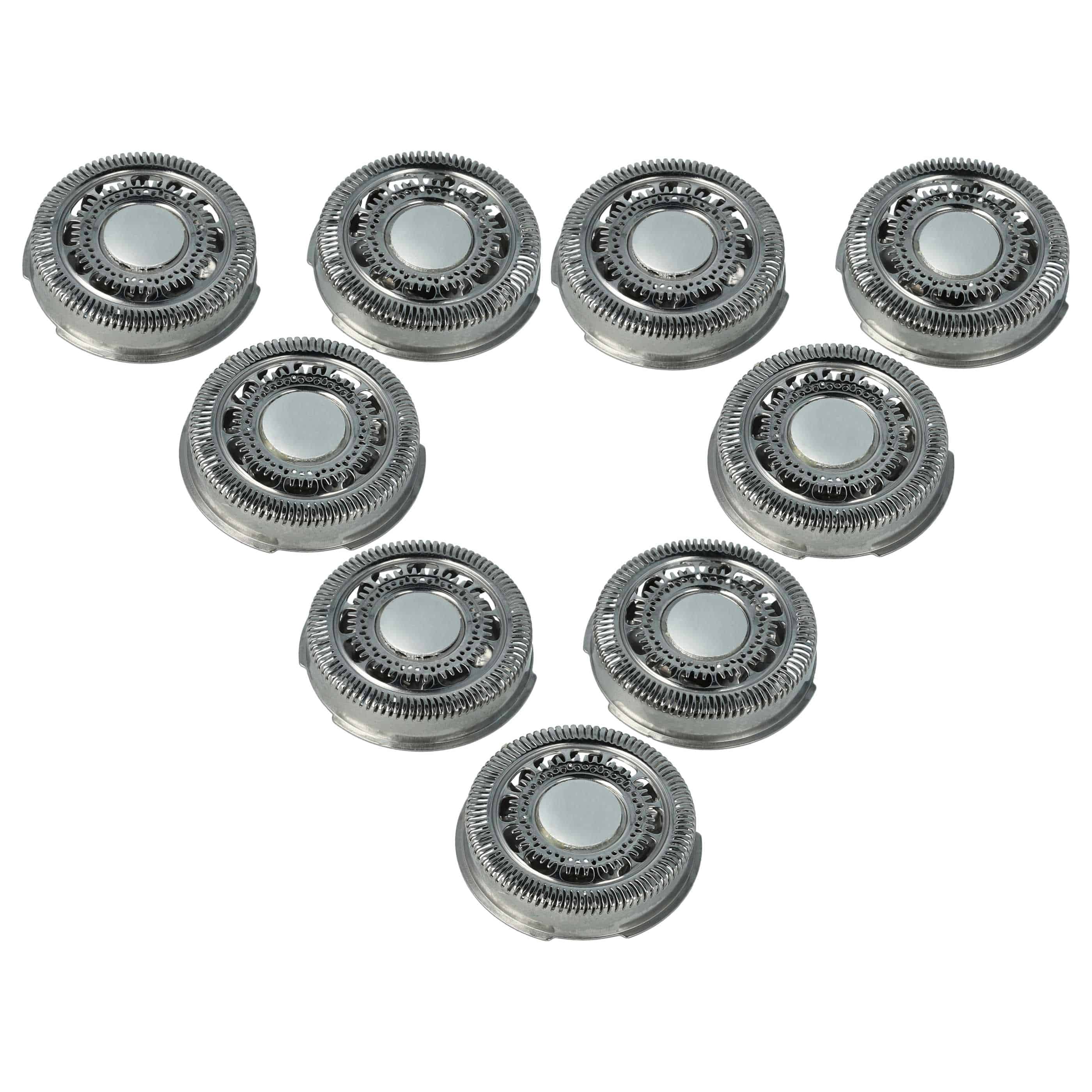 9x cabezales para afeitadoras para Philips s7520, s9000, s9031, s9111, s9161, s9711 - plata