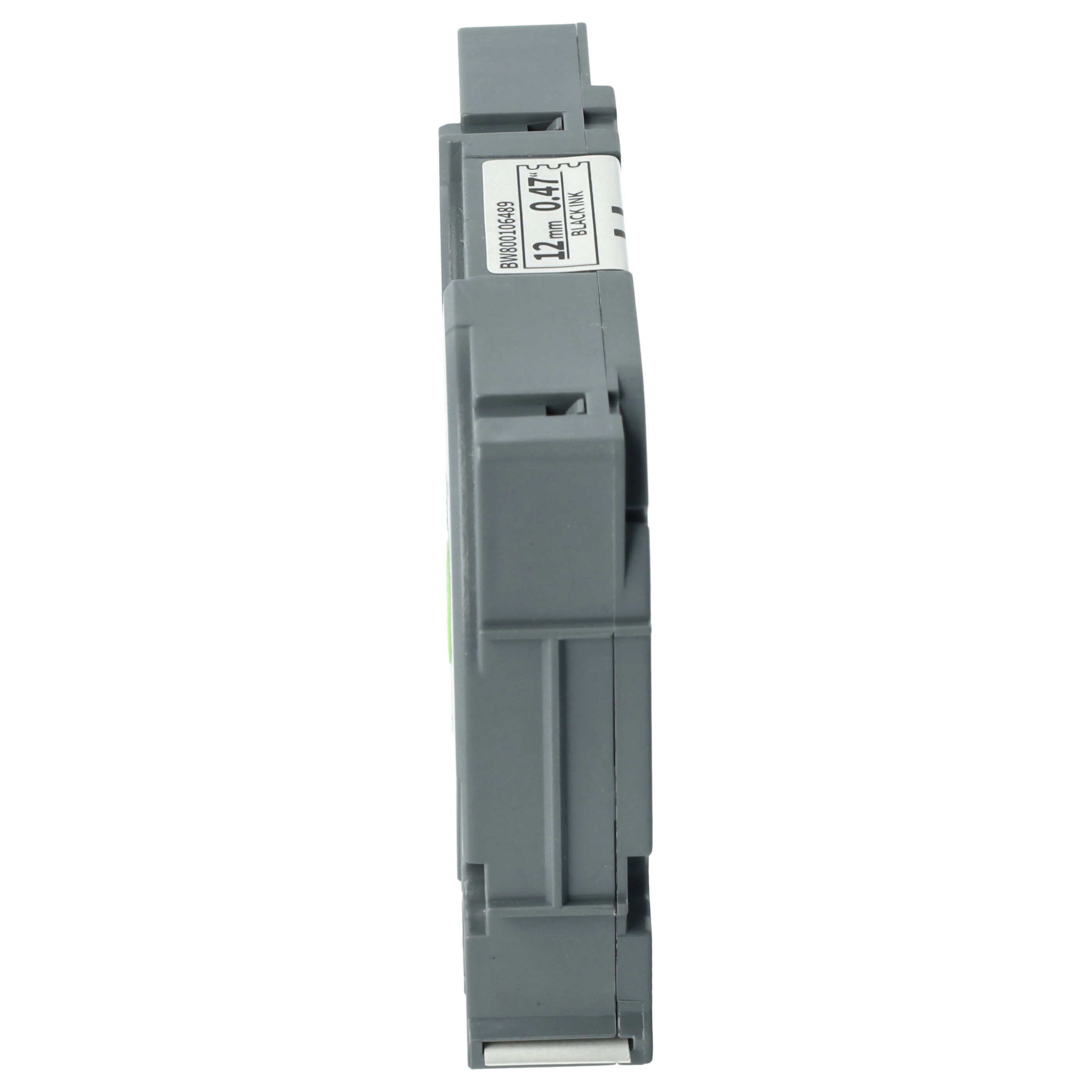50x Label Tape replaces Brother TZE-231, TZ-231 - 12 mm Black to White