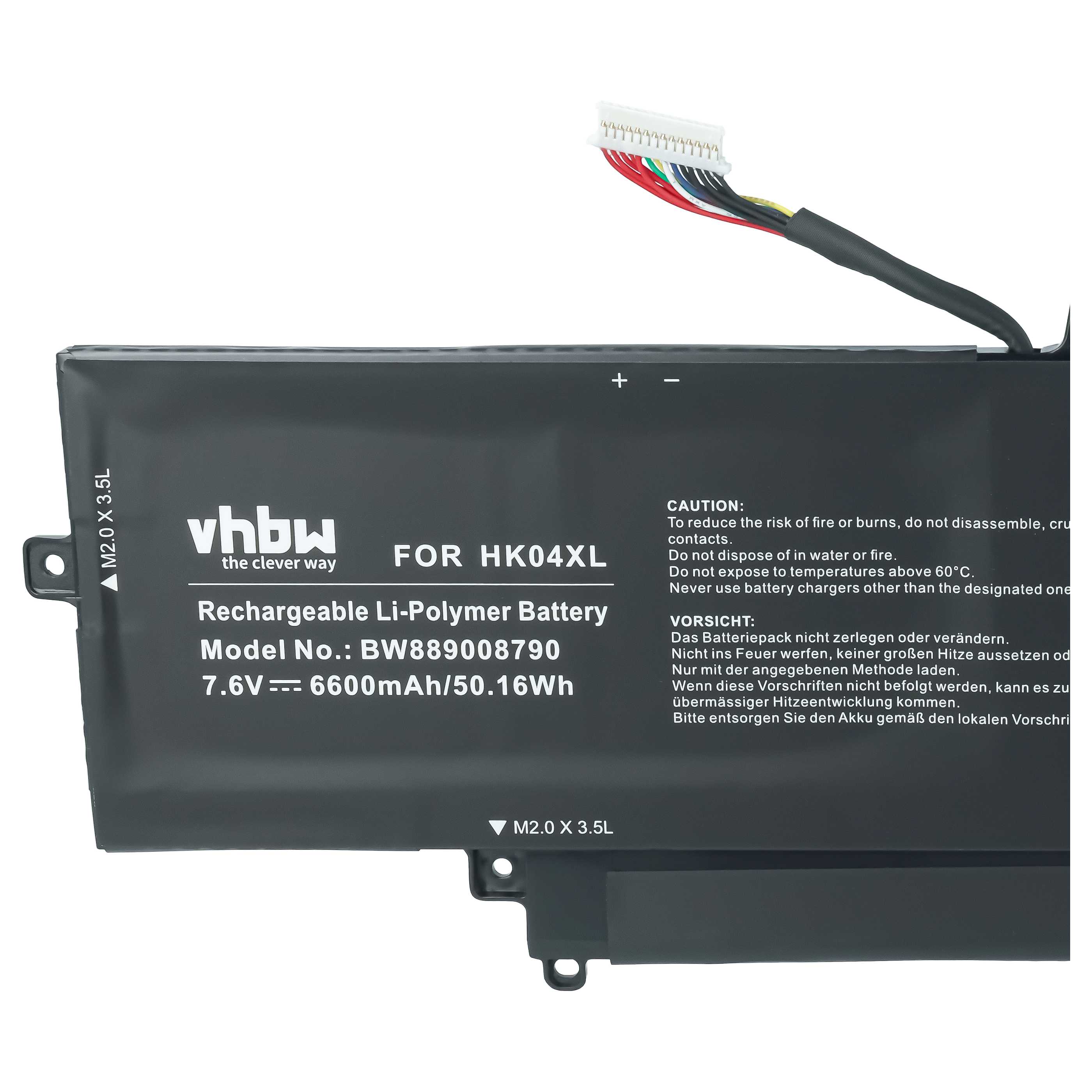 Notebook Battery replaces HP HK04XL, L84352-005, HSTNN-IB9J, L83796-171 - 6600 mAh 7.6 V Li-polymer