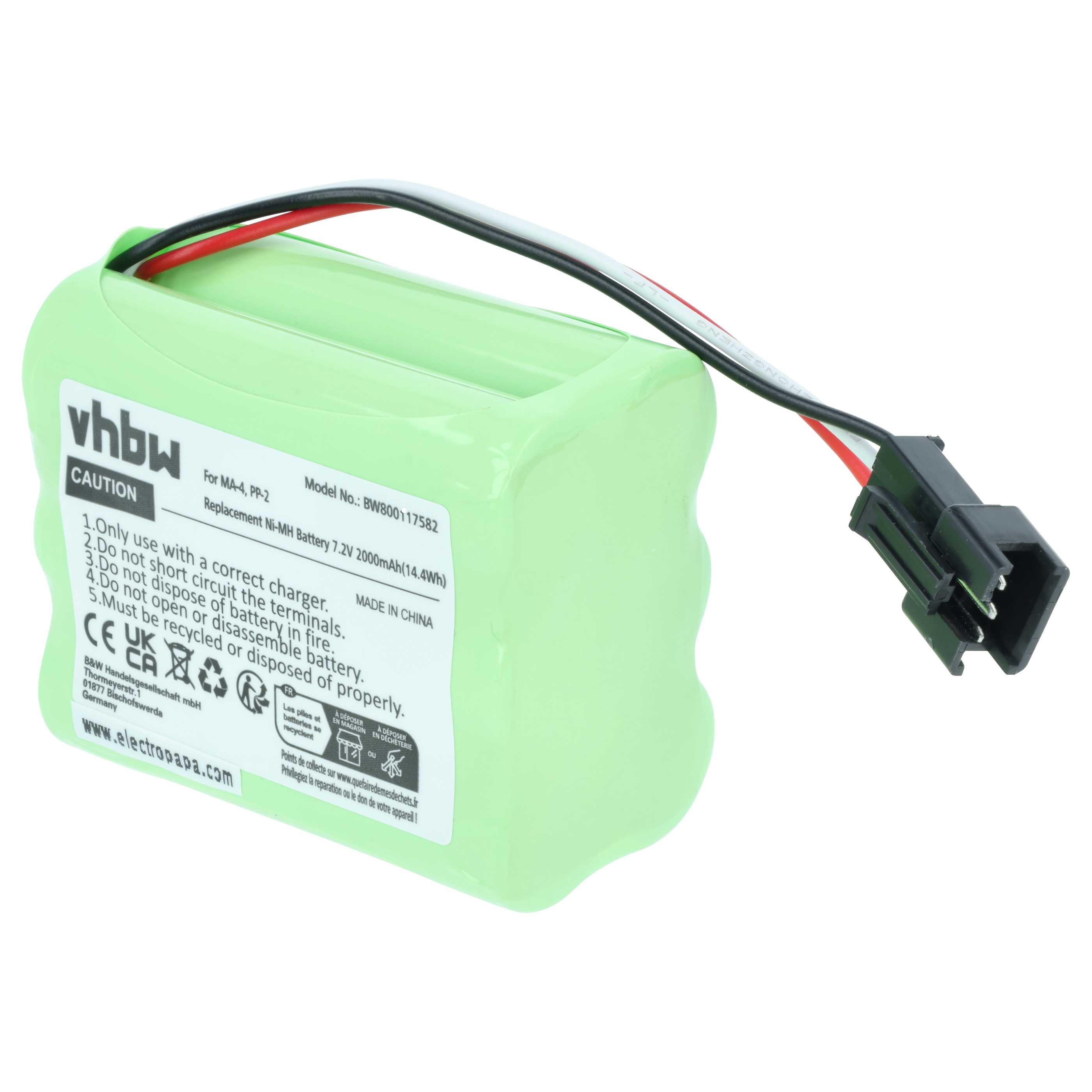 Batterie remplace Teac BP-R1, BP-R12EU, BP-R1EU, BP-R2, BP-R5 radio - 2000mAh 7,2V NiMH
