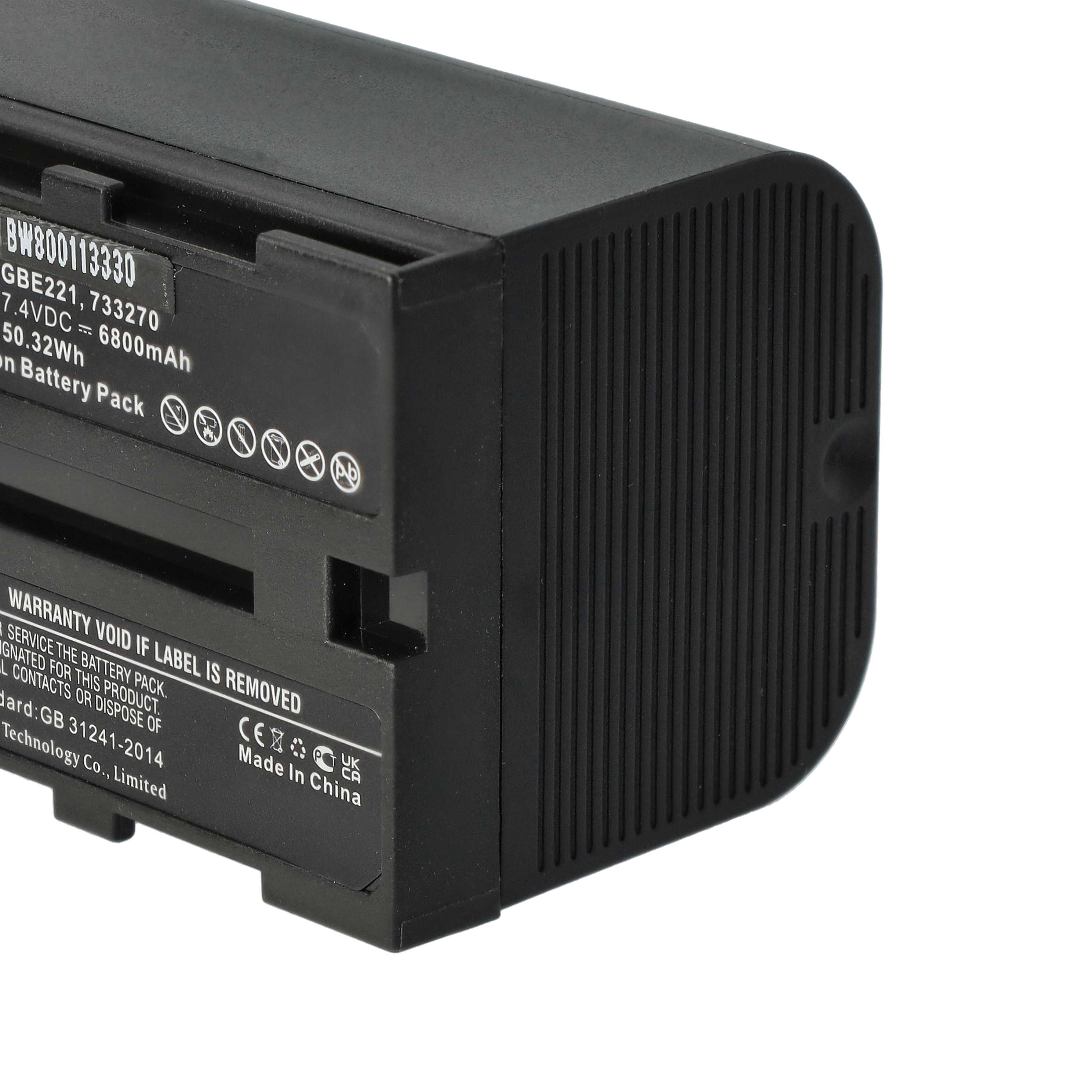 Batería reemplaza Geomax ZBA200, ZBA400 para dispositivo medición (6800 mAh, 7,4 V, Li-Ion)