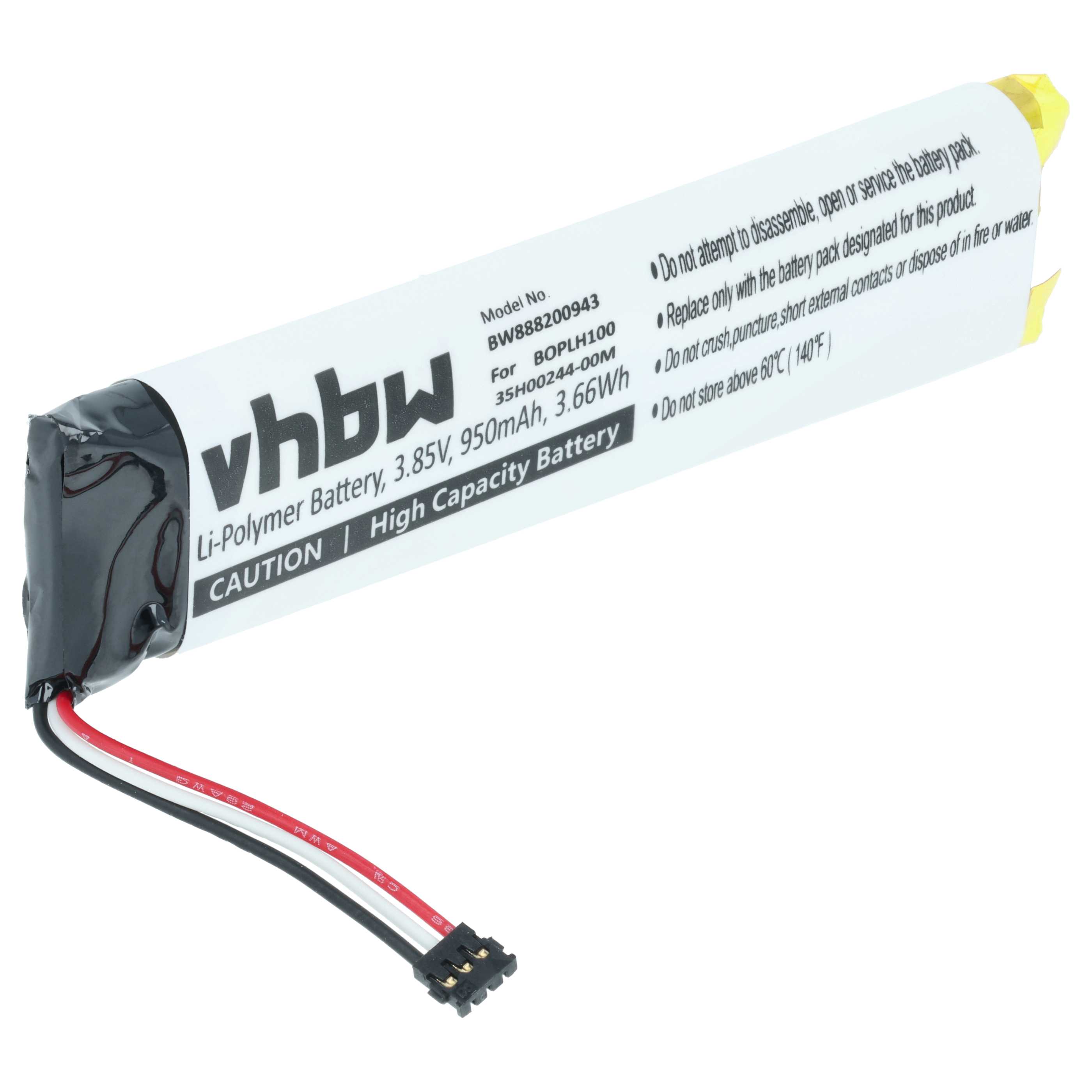 VR-Gerät-Akku als Ersatz für HTC 35H00244-00M, BOPLH100 für HTC - 950mAh 3,85V Li-Polymer