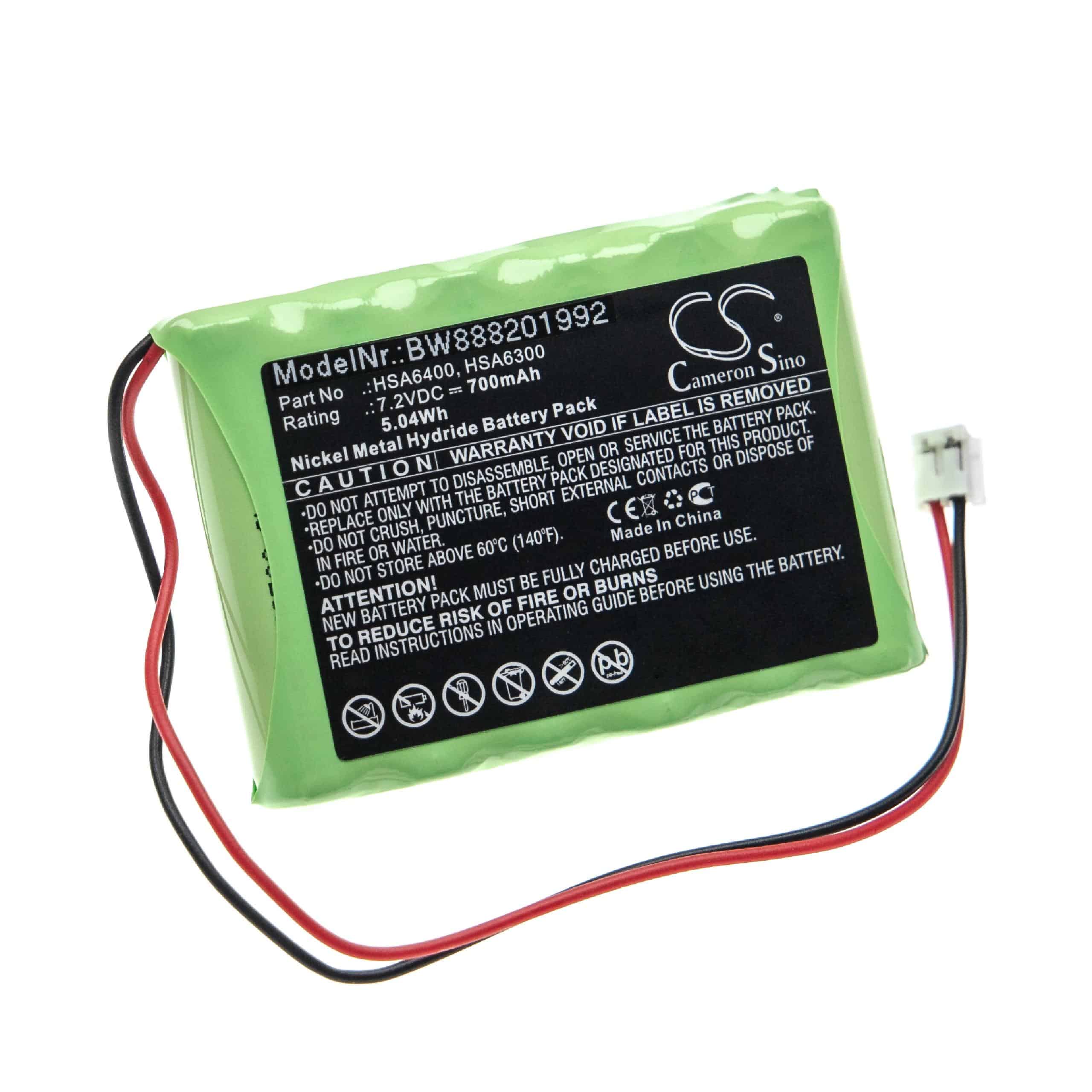 Alarm System Battery Replacement for Yale HSA3800, GP60AAS4BMX, 802306063H2, GP60AAAH6BMJ - 700mAh 7.2V NiMH