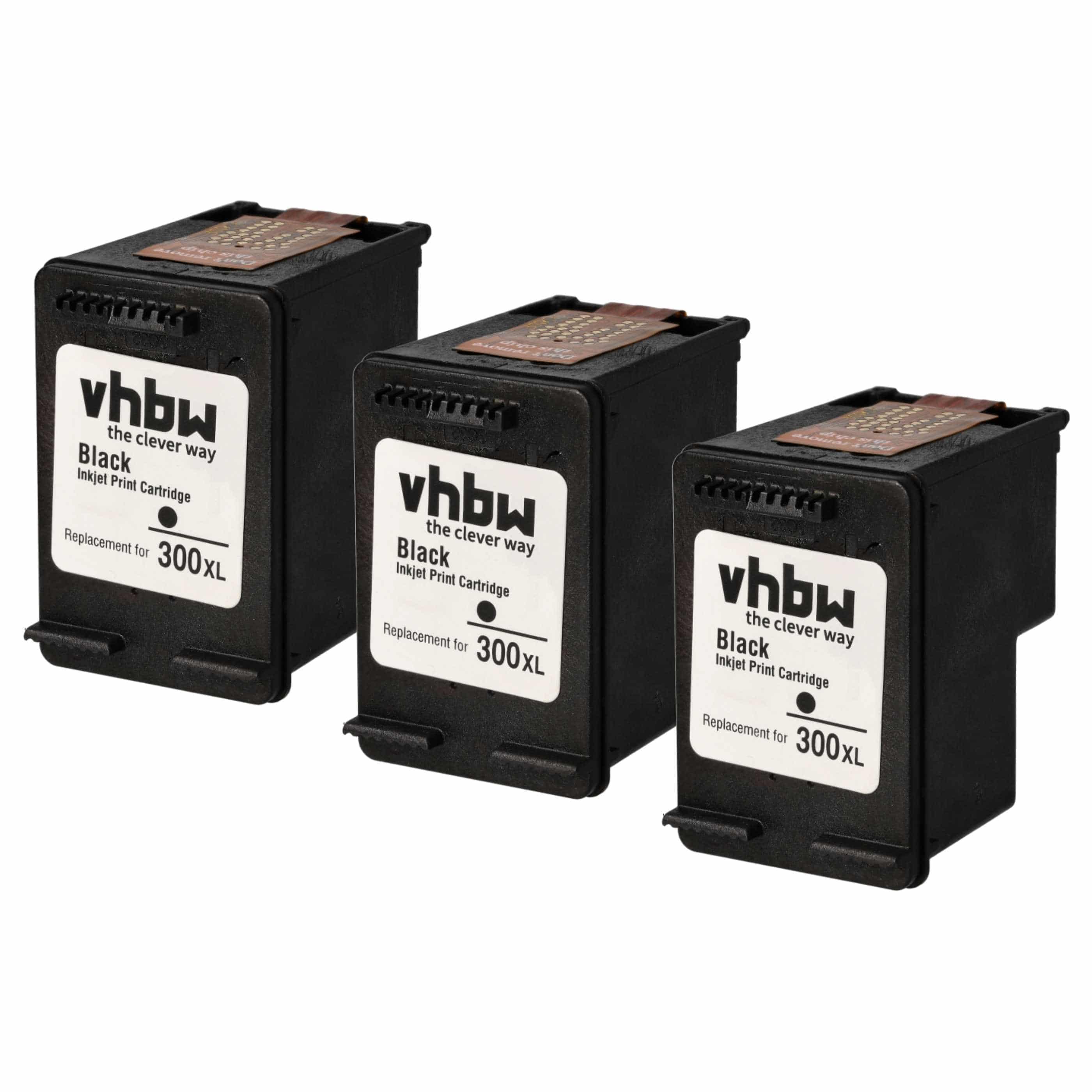 3x Ink Cartridges for HP Envy D2568 Printer - black