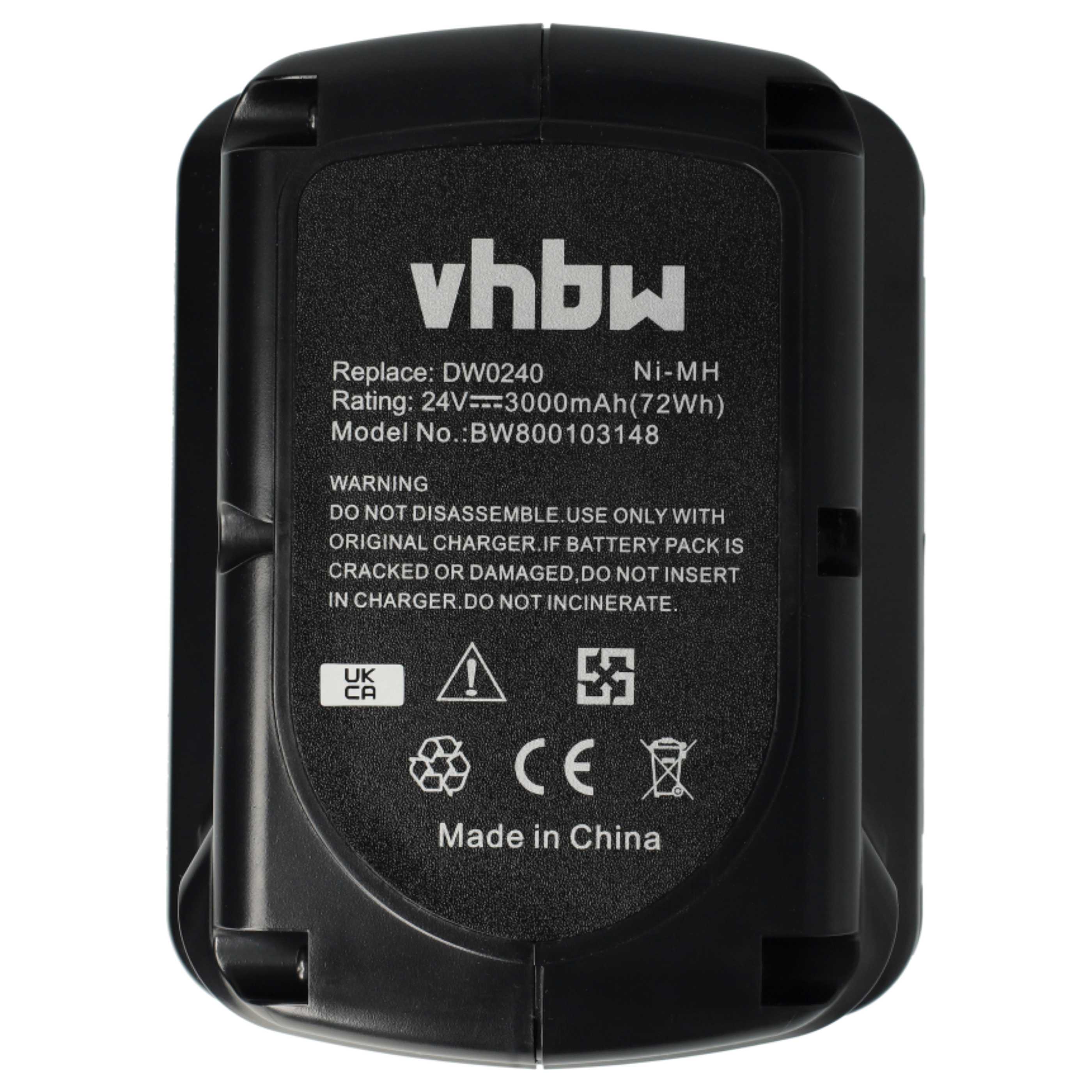 Akku (2x Stück) 24V als Ersatz für Dewalt DE0242, BHA24, DE0243, DE0241, DE0240-XJ, DE0240 - 3Ah, NiMH