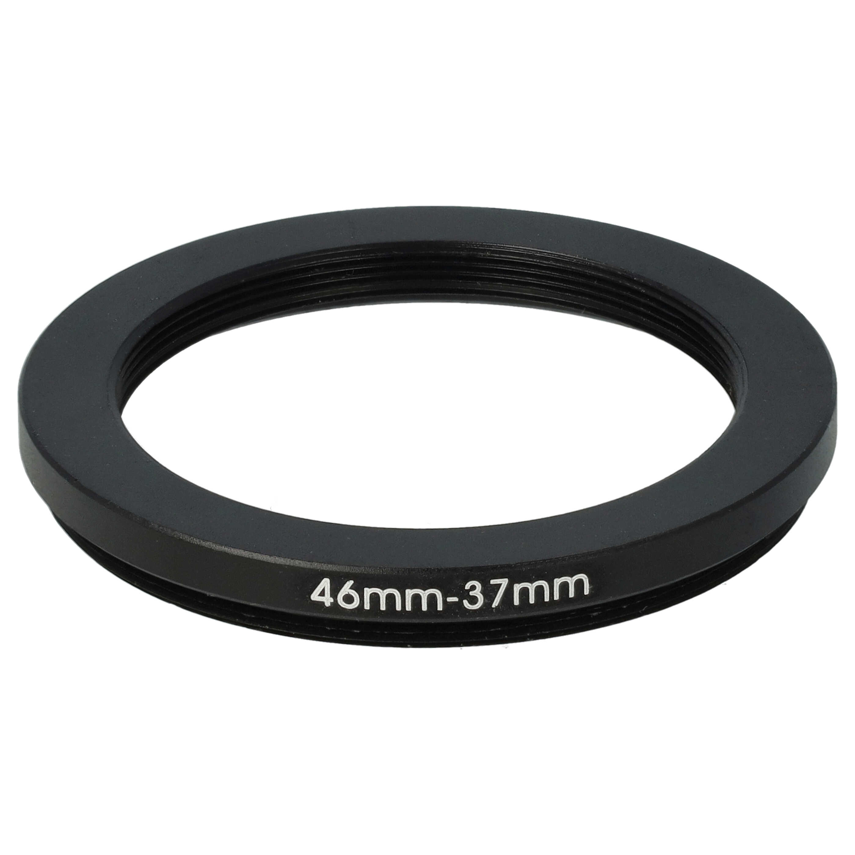 Redukcja filtrowa adapter Step-Down 46 mm - 37 mm pasująca do obiektywu - metal, czarny