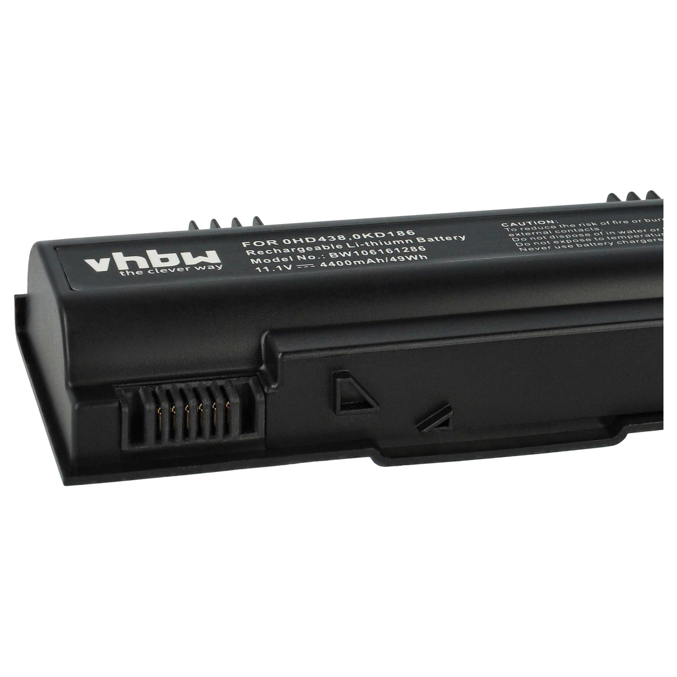 Akumulator do laptopa zamiennik Dell 0TD612, 0TD429, 0WD414, 0HD438, 0KD186 - 4400 mAh 11,1 V Li-Ion, czarny