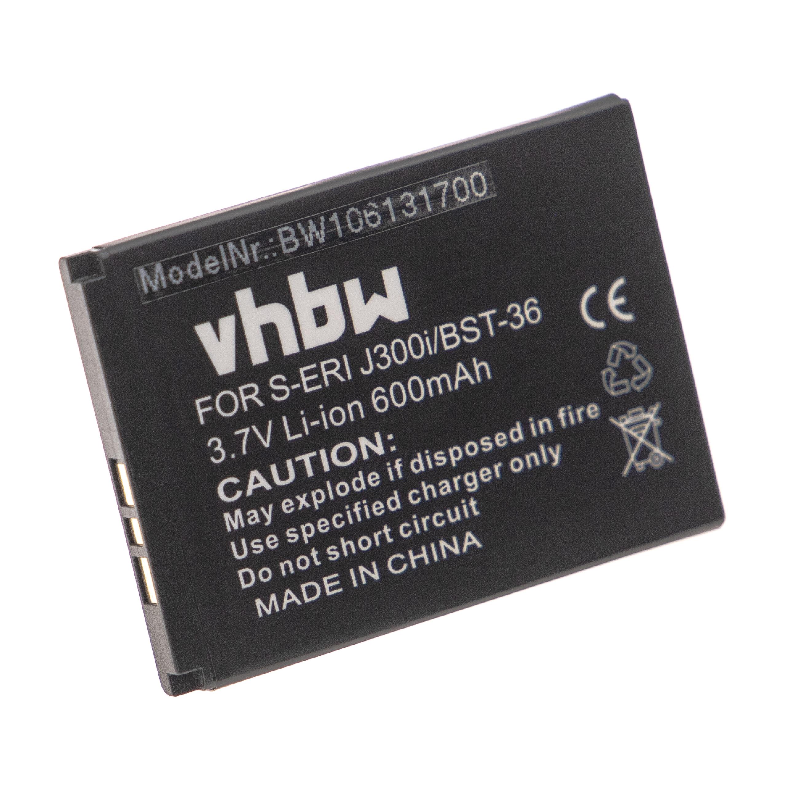Batteria sostituisce Sony BST-36 per cellulare Sony-Ericsson - 600mAh 3,7V Li-Ion