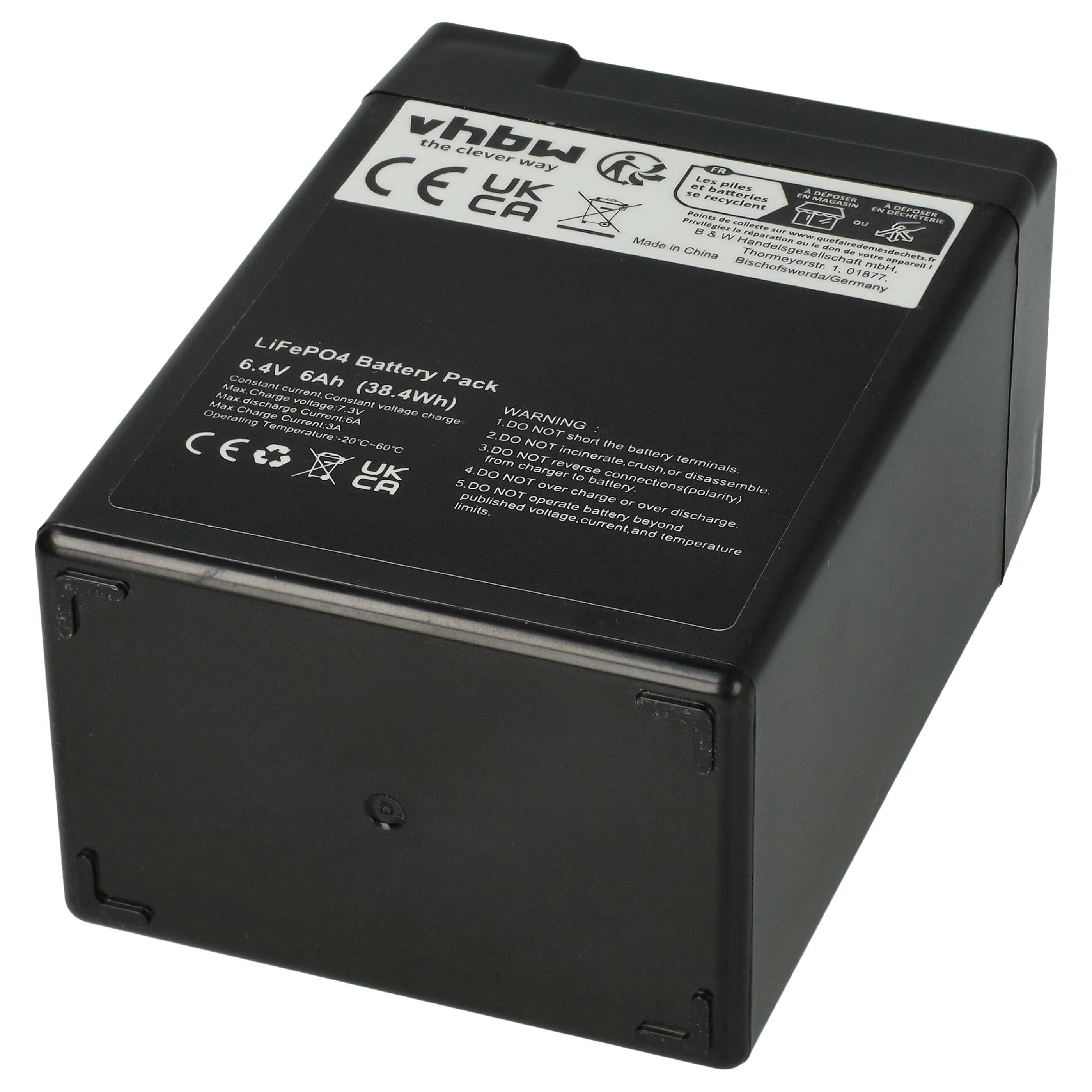 4x Batteria per camper, barca, camping, roulotte, impianto solare - 6Ah 6,4V LiFePO4