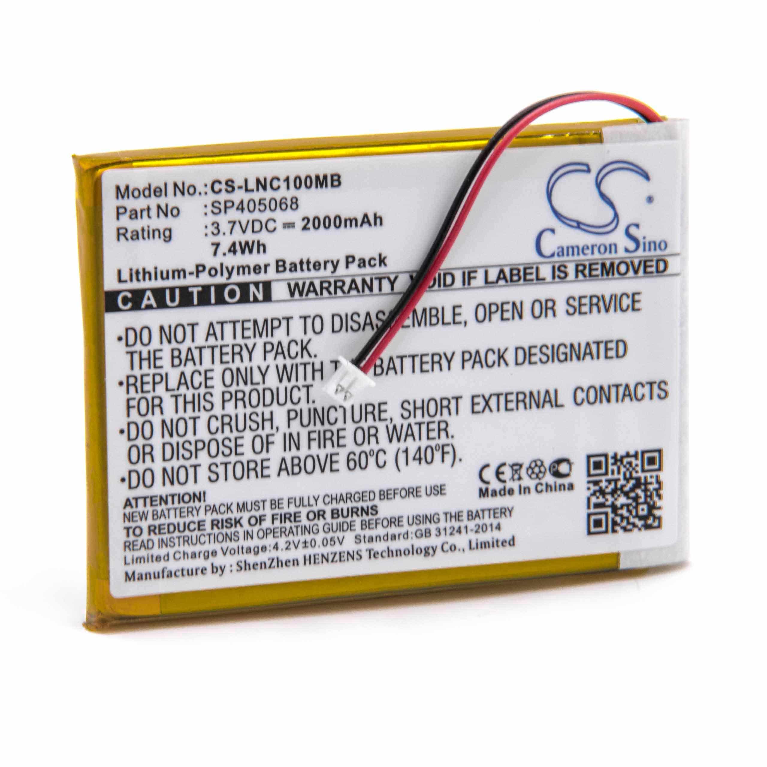 Baby Monitor Battery replaces Luvion SP405068 - 2000 mAh 3.7 V Li-polymer