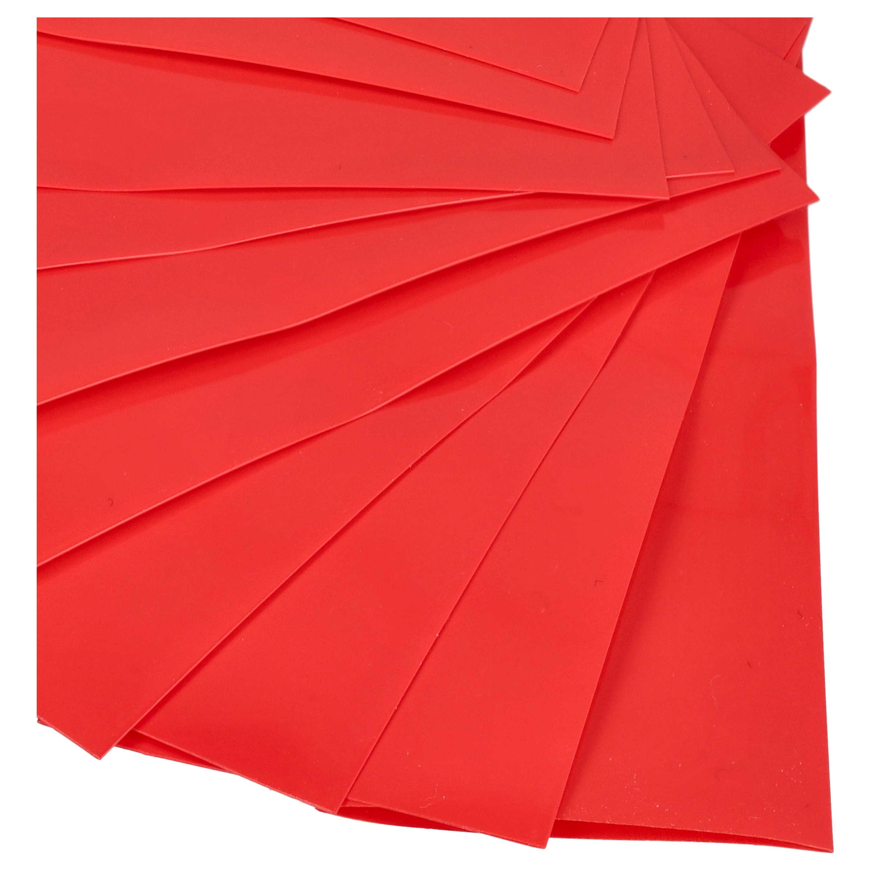 10x tubo termorretráctil compatible con celdas de batería 18650 - Láminas retráctiles rojo