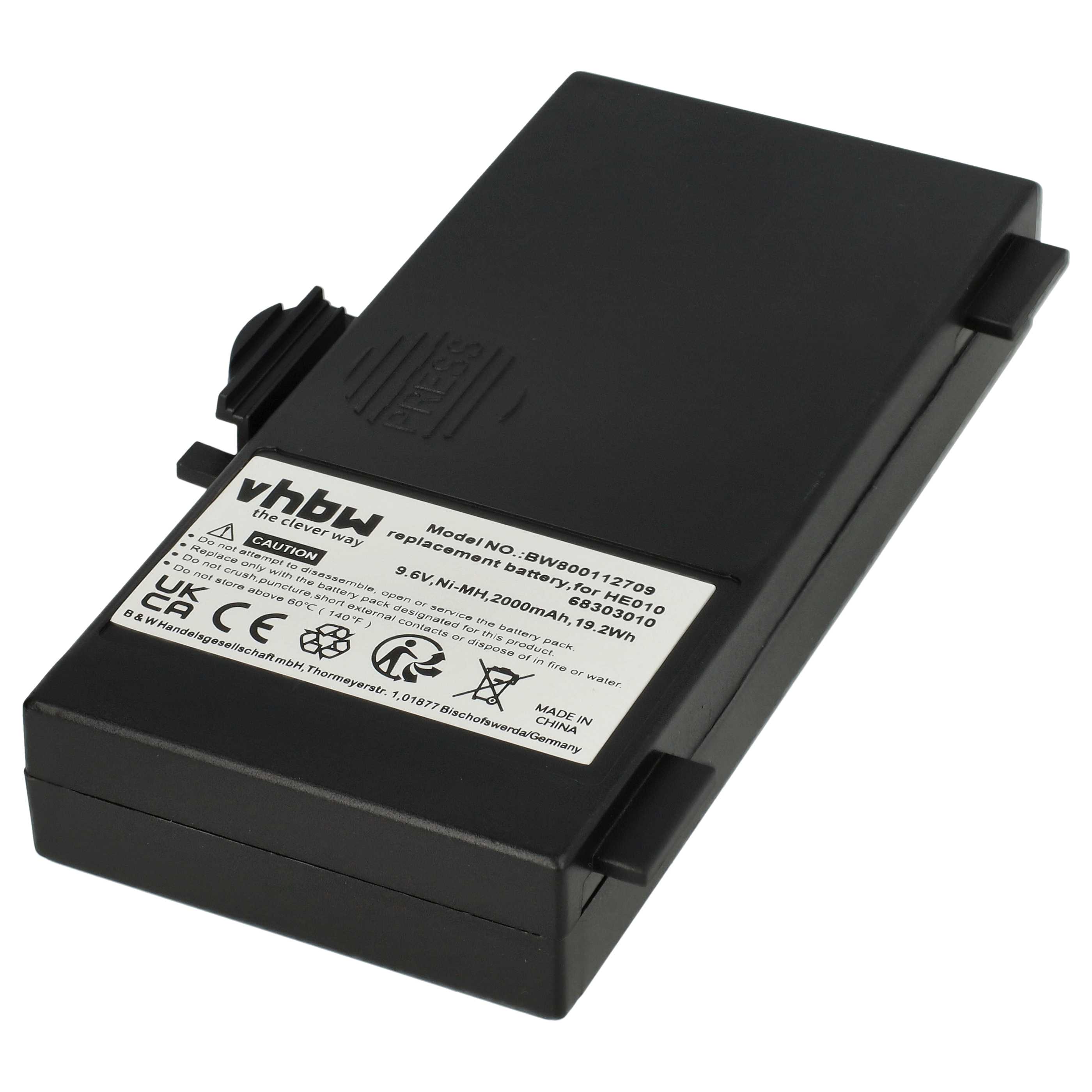 Radio Battery replaces Hetronic 68303000, 68303010, 6830300, 68303020, HE010 - 2000 mAh 9.6 V NiMH