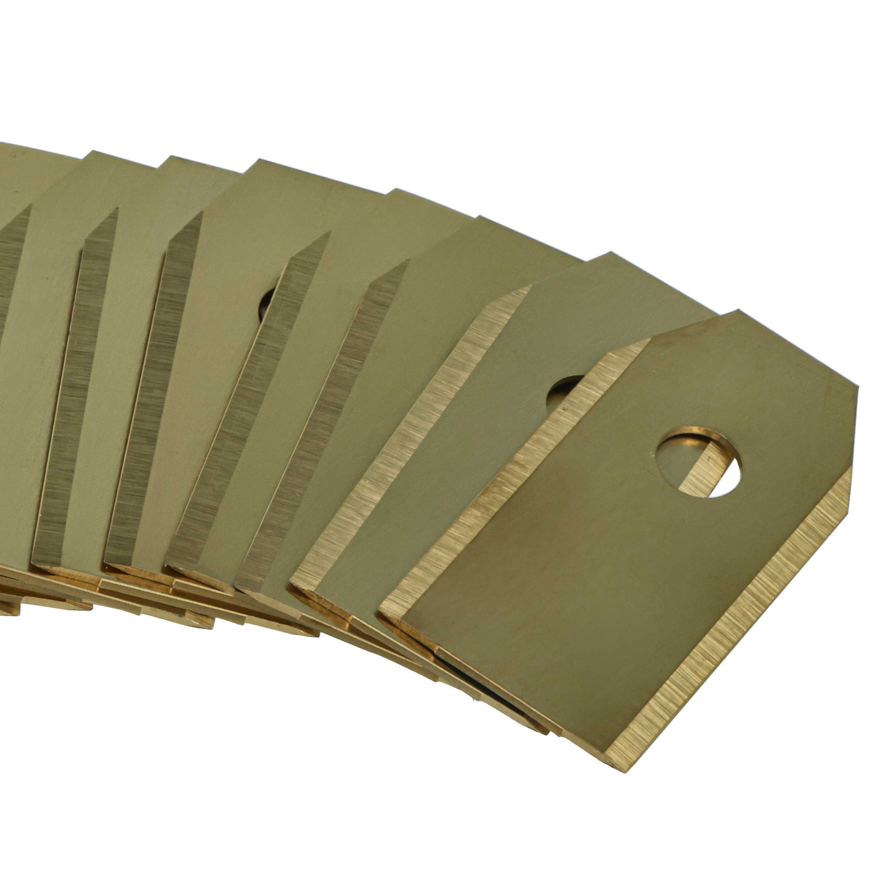 12x Exchange Blade replaces 505127801, 408720, 505127802 Cordless Lawnmower etc.titanium apatite, Silver