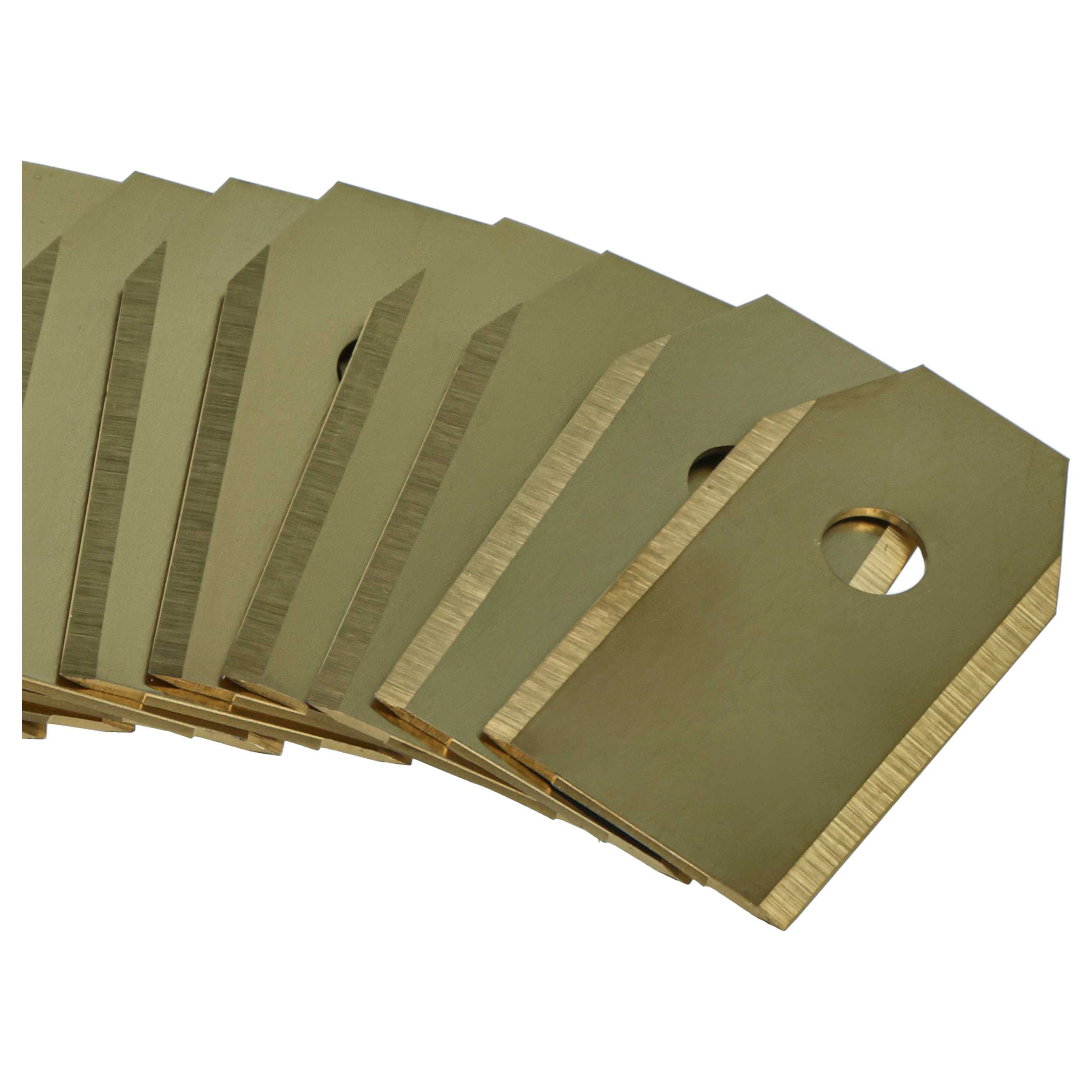 12x Lames remplace 505127801, 408720, 505127802 pour tondeuse – Couteaux apatite de titane, Silber Gold