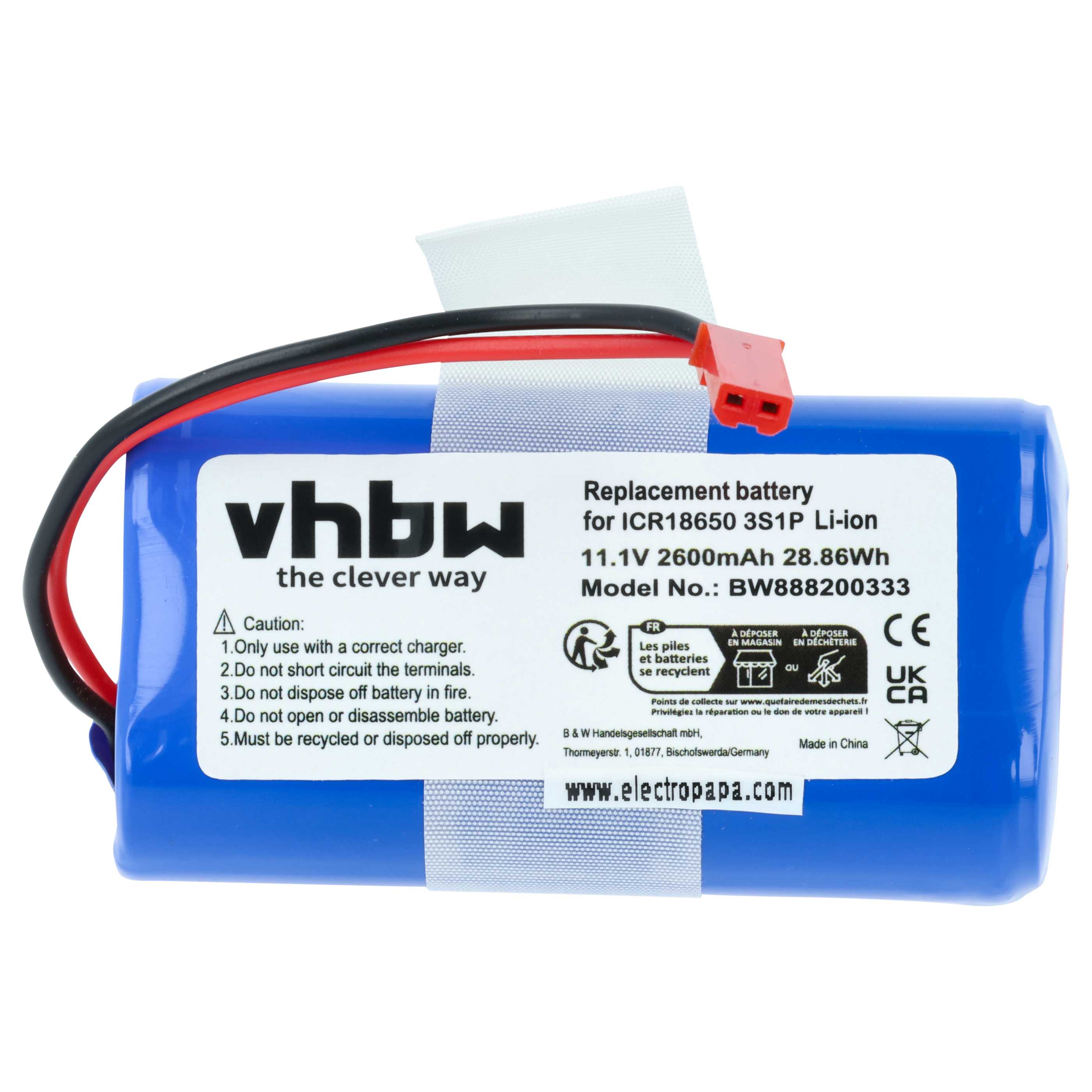 Batteria per robot aspiratore iLife, Electropan - 2600mAh 11,1V Li-Ion