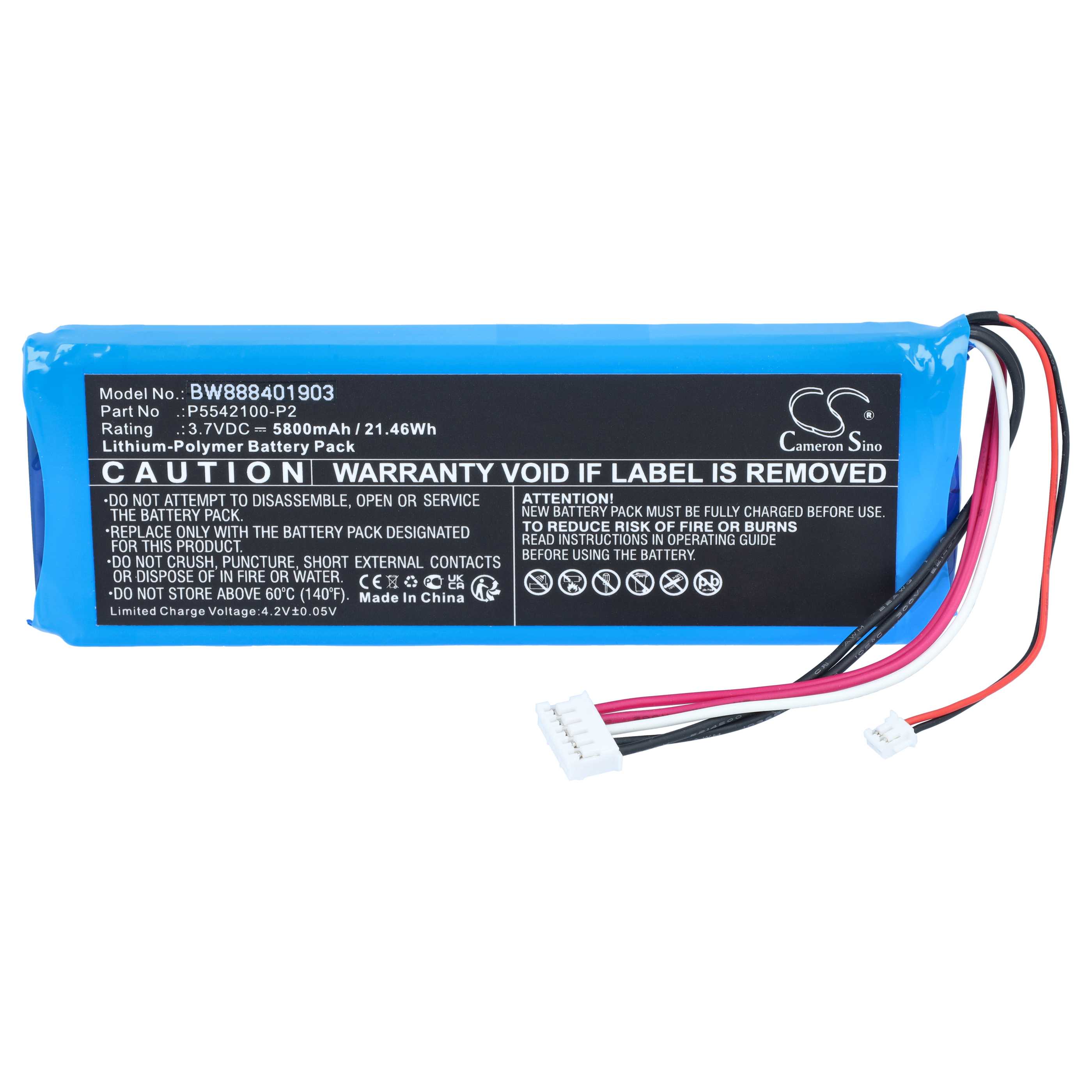 Batterie remplace JBL P5542100-P2 enceinte JBL - 5800mAh 3,7V Li-polymère