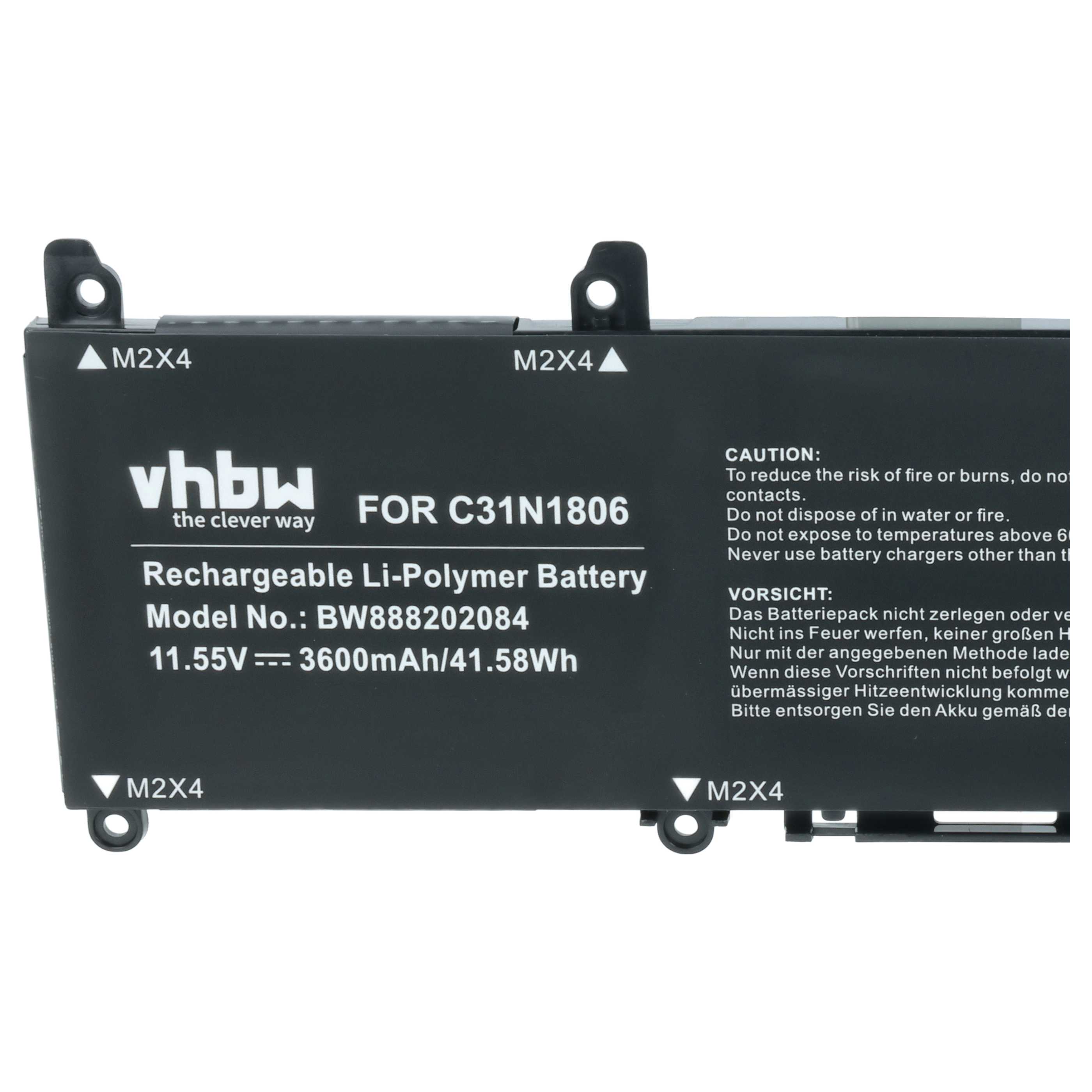 Akumulator do laptopa zamiennik Asus 0B200-02960000, 0B200-03030000 - 3600 mAh 11,55 V LiPo, czarny