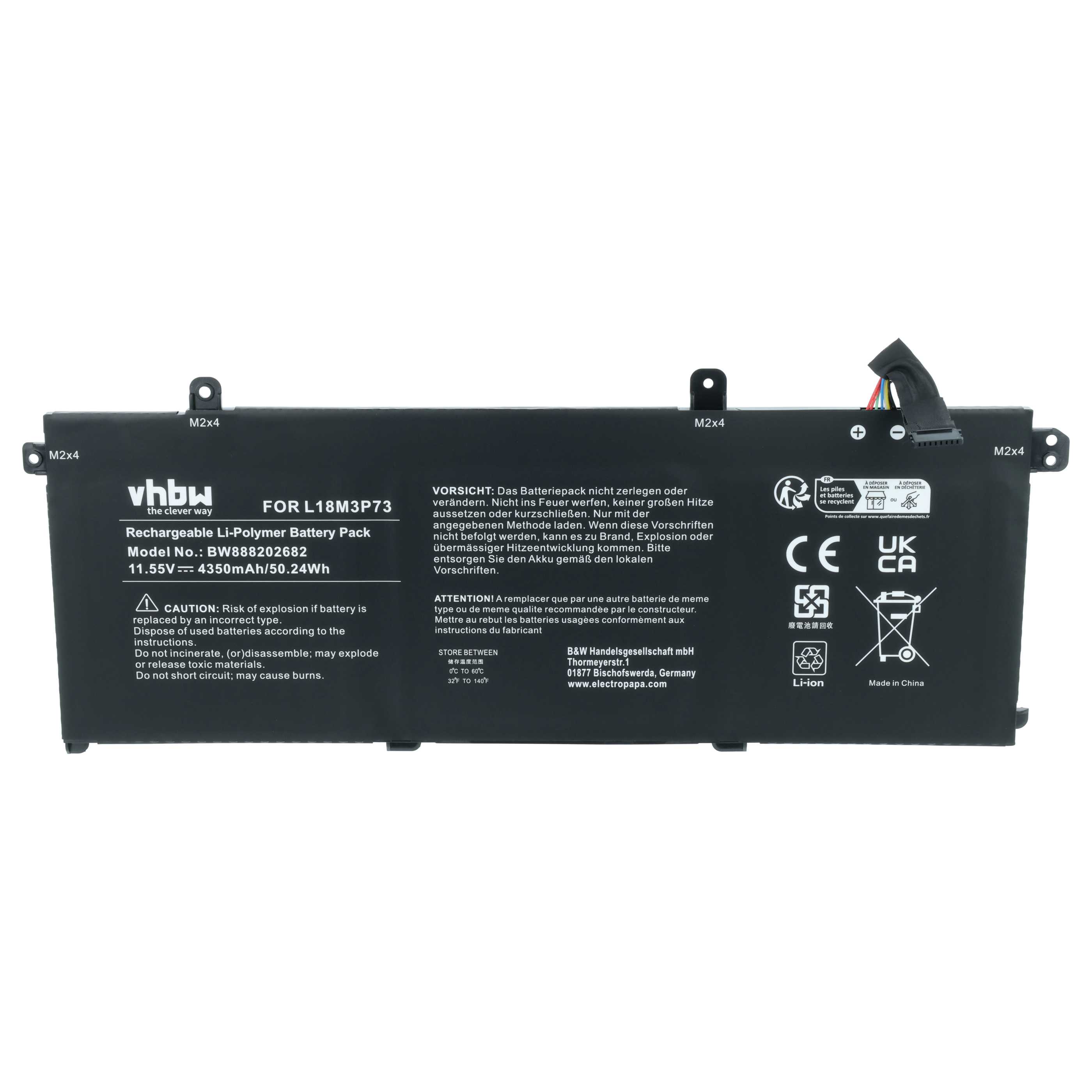 Akumulator do laptopa zamiennik Lenovo 02DL007, 02DL008, 3ICP5/80/73, 5B10W13905 - 4250 mAh 11,52 V LiPo
