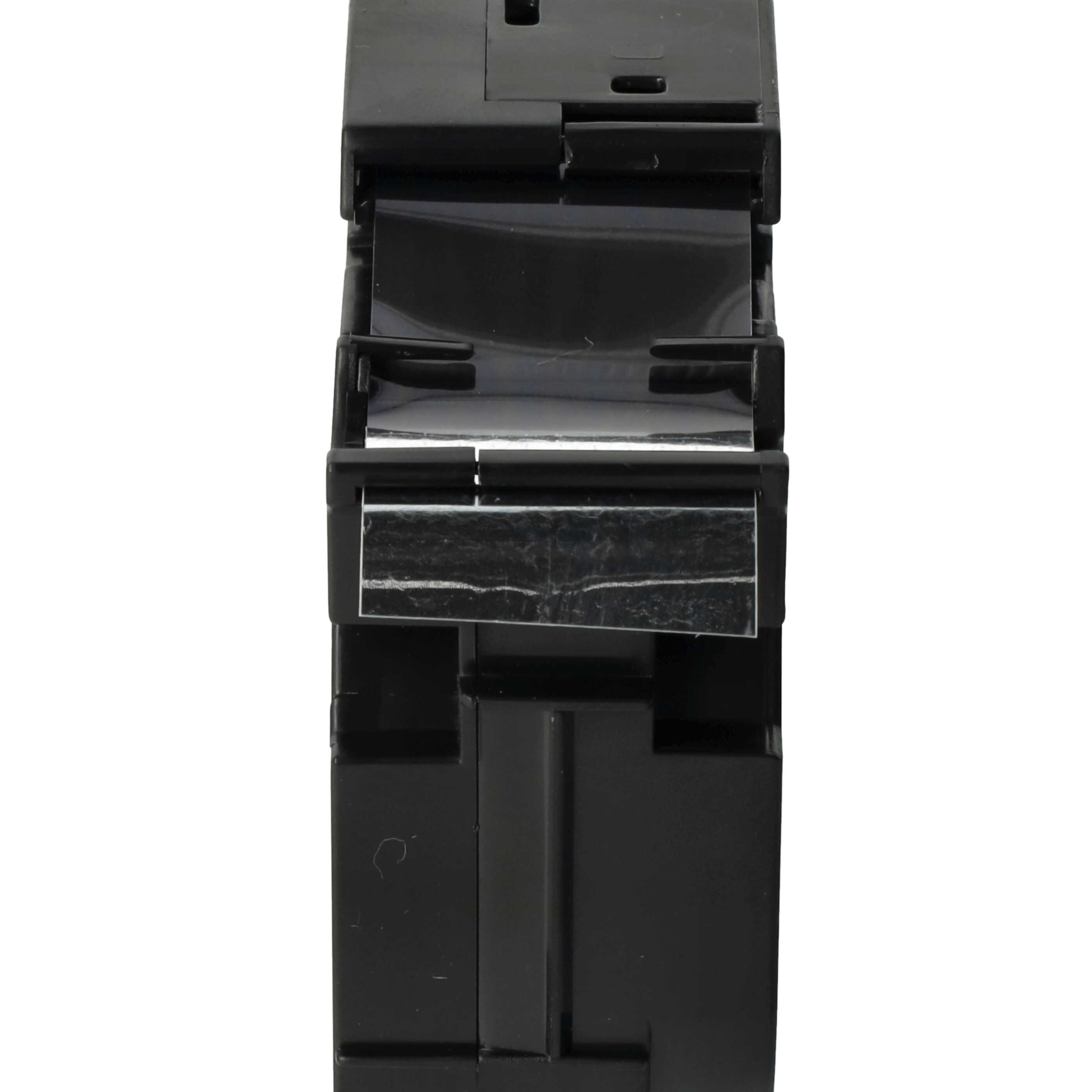 Label Tape as Replacement for Brother AHe-S951, HGE-S951, HGES951 - 24 mm Black to Silver, Extra Stark