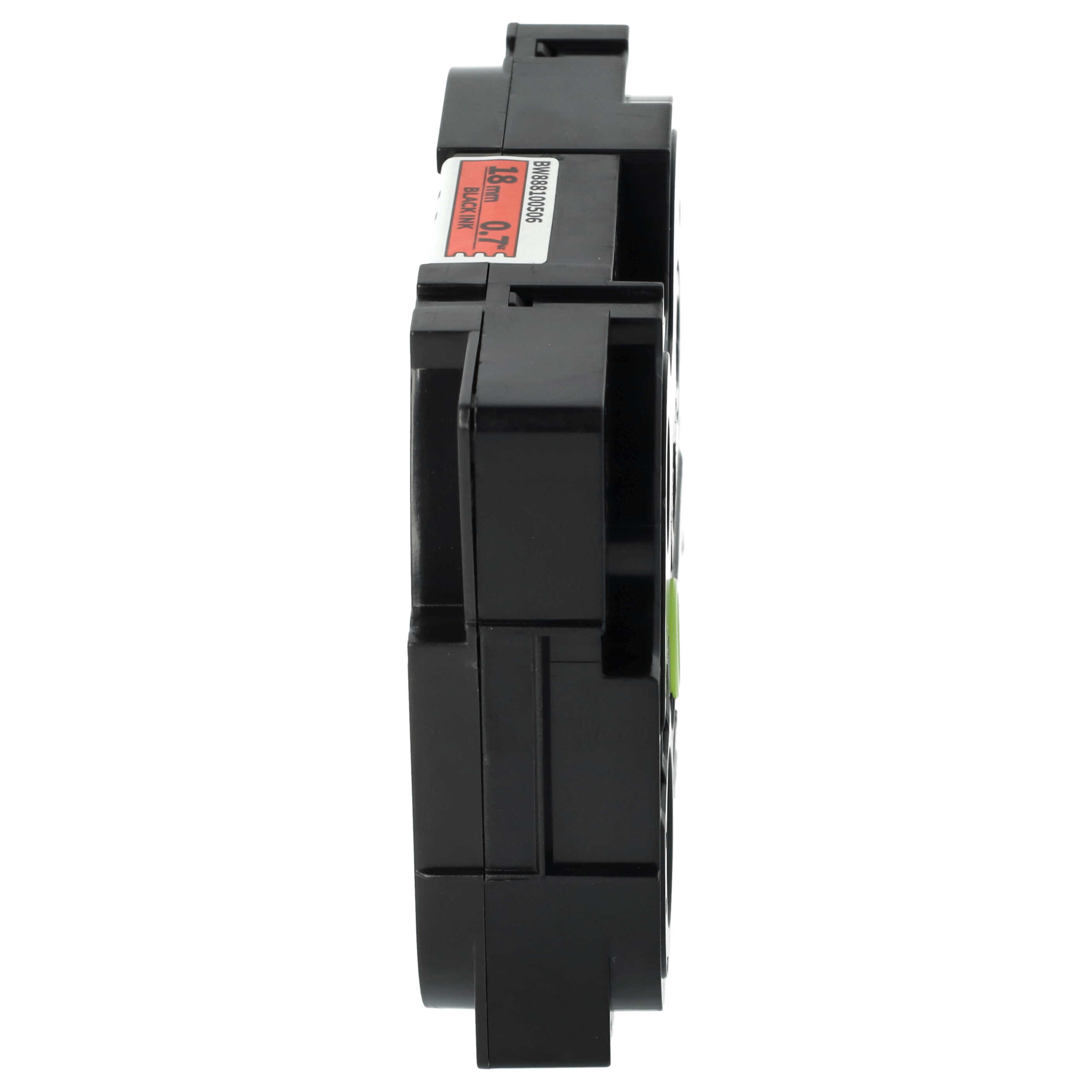 Cassetta nastro sostituisce Brother TZeFX441 per etichettatrice Brother 18mm nero su rosso, flessibile