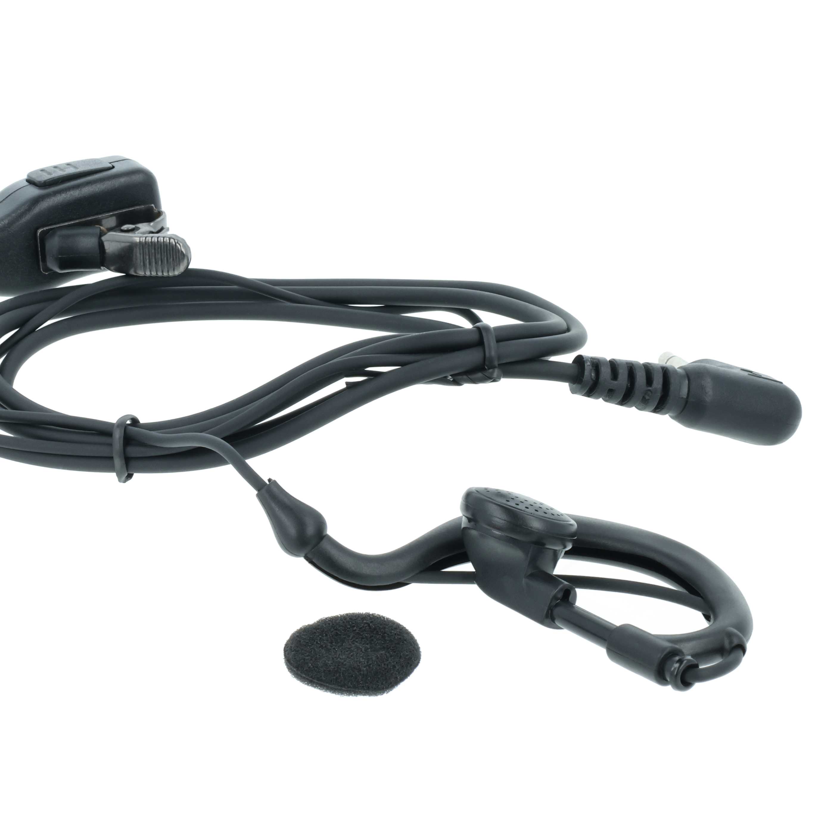 Security Radio Headset suitable for Motorola GP300 - "Take Call Button", Clip Mount