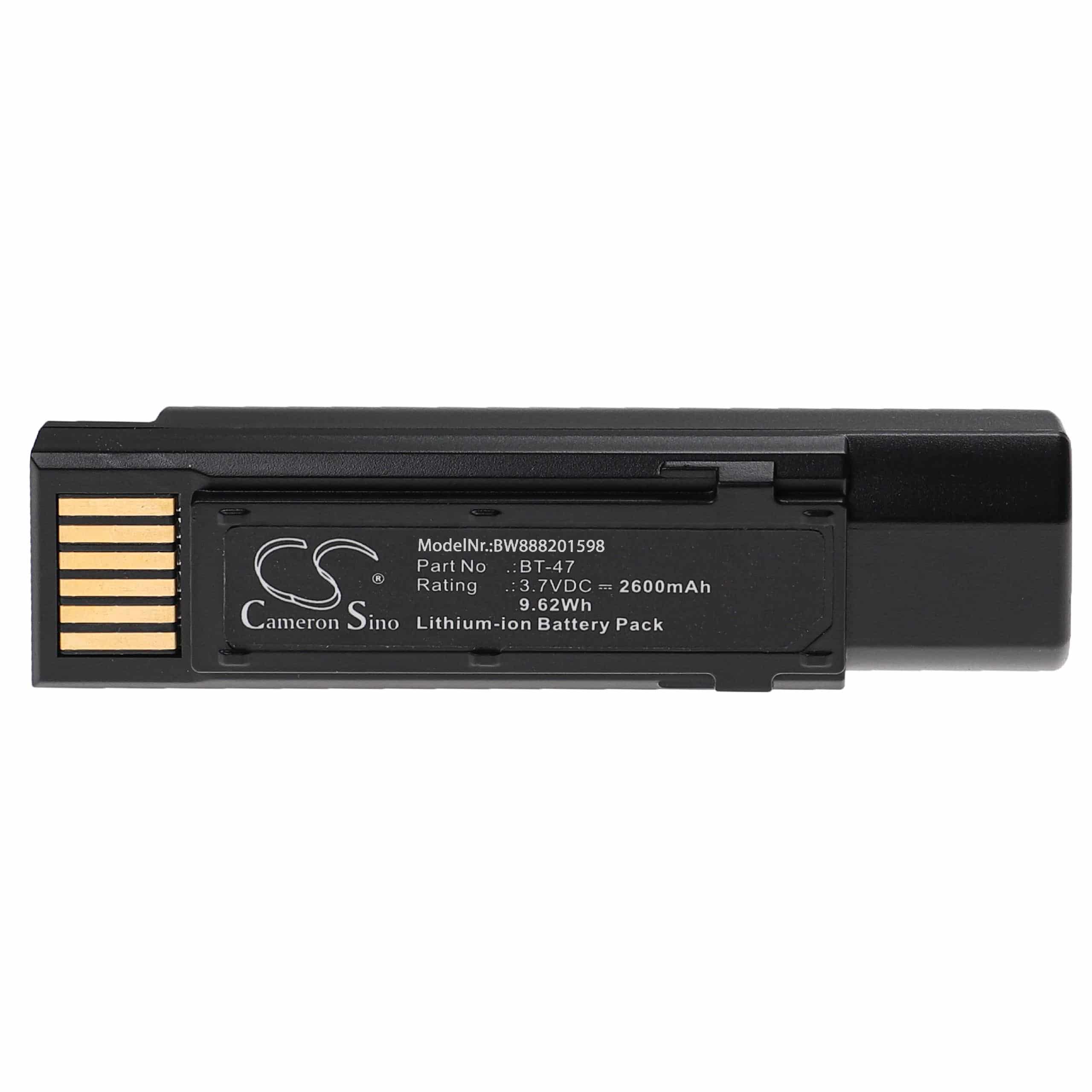 Barcodescanner-Akku als Ersatz für Datalogic TW18050652, 128004721, BT-47, RBP-GM45 - 2600mAh 3,7V Li-Ion