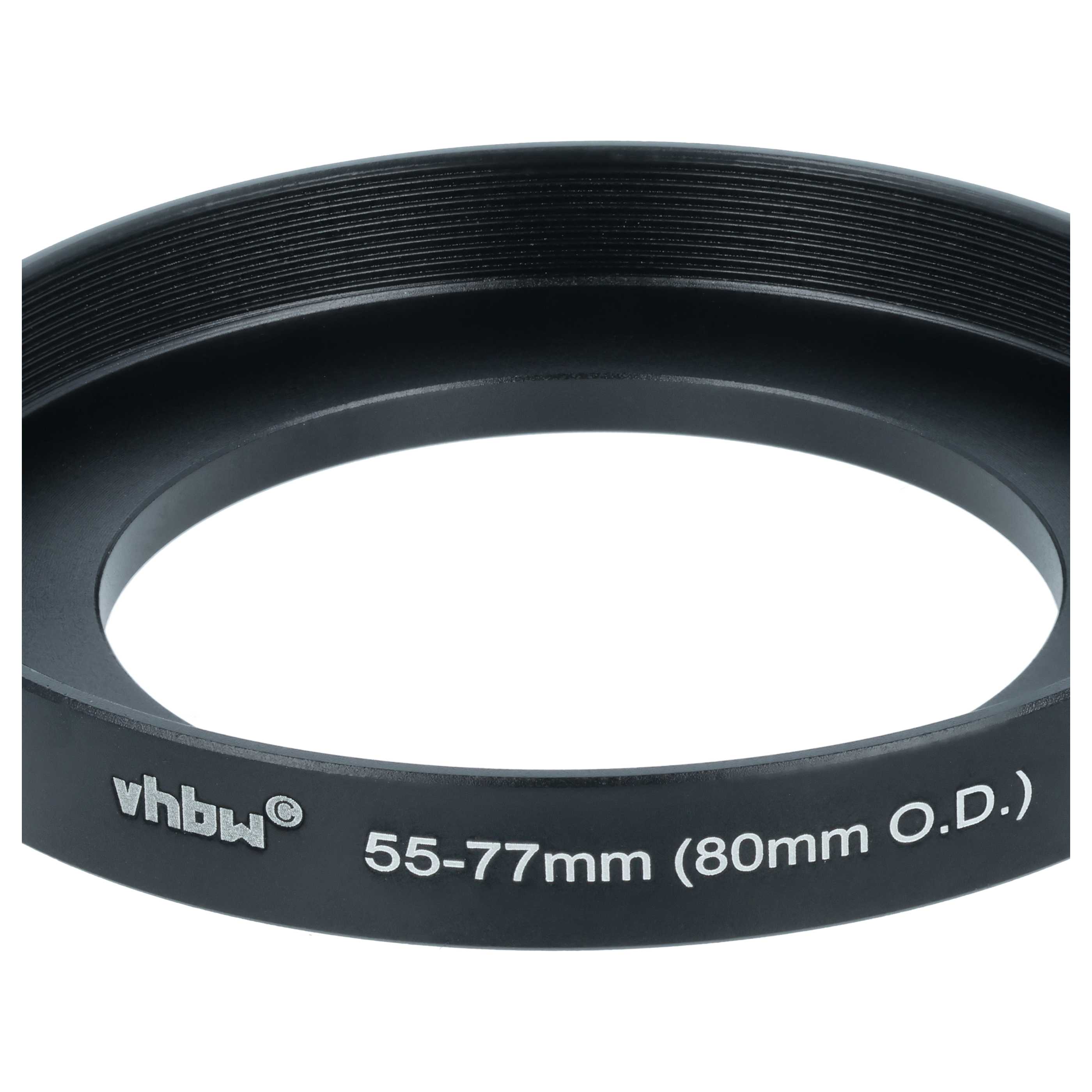 Step-Up Ring Adapter of 55 mm to 77 mm for matte box 80 mm O.D. - Filter Adapter