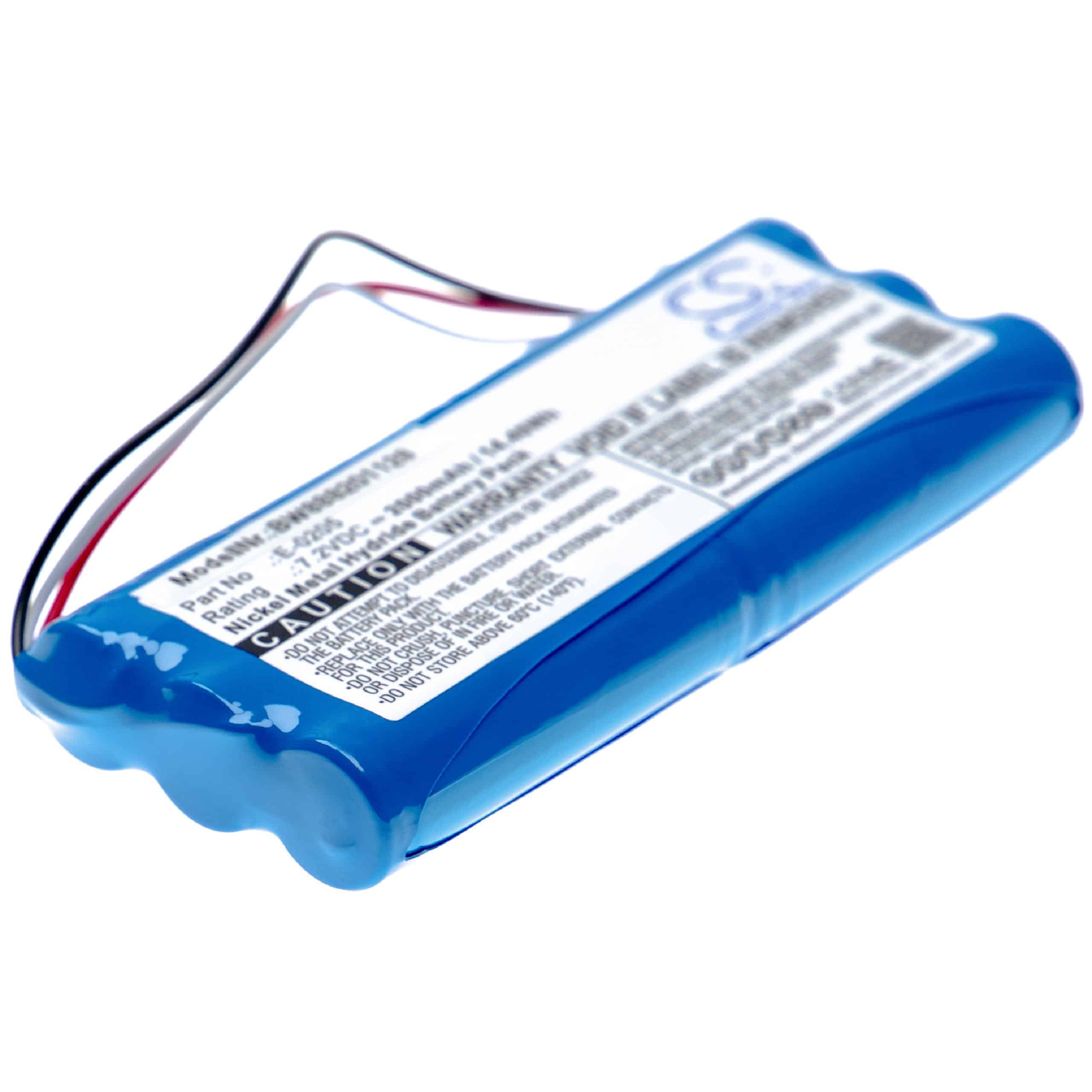 Batterie remplace Aaronia E-0205, ACE604396 2S1P pour outil de mesure - 2000mAh 7,2V NiMH