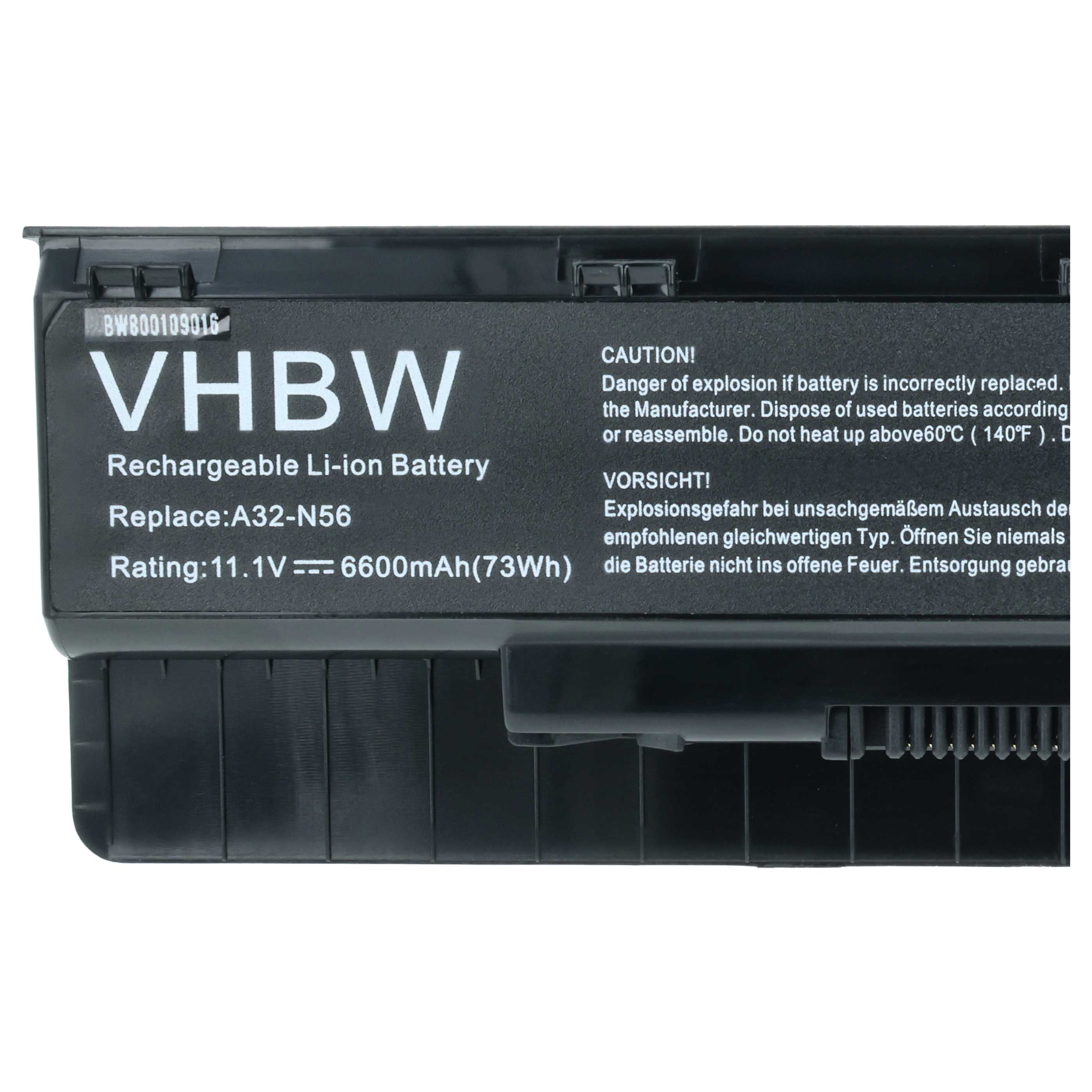 Akumulator do laptopa zamiennik Asus A32-N56, A31-N56, A33-N56 - 6600 mAh 10,8 V Li-Ion, czarny