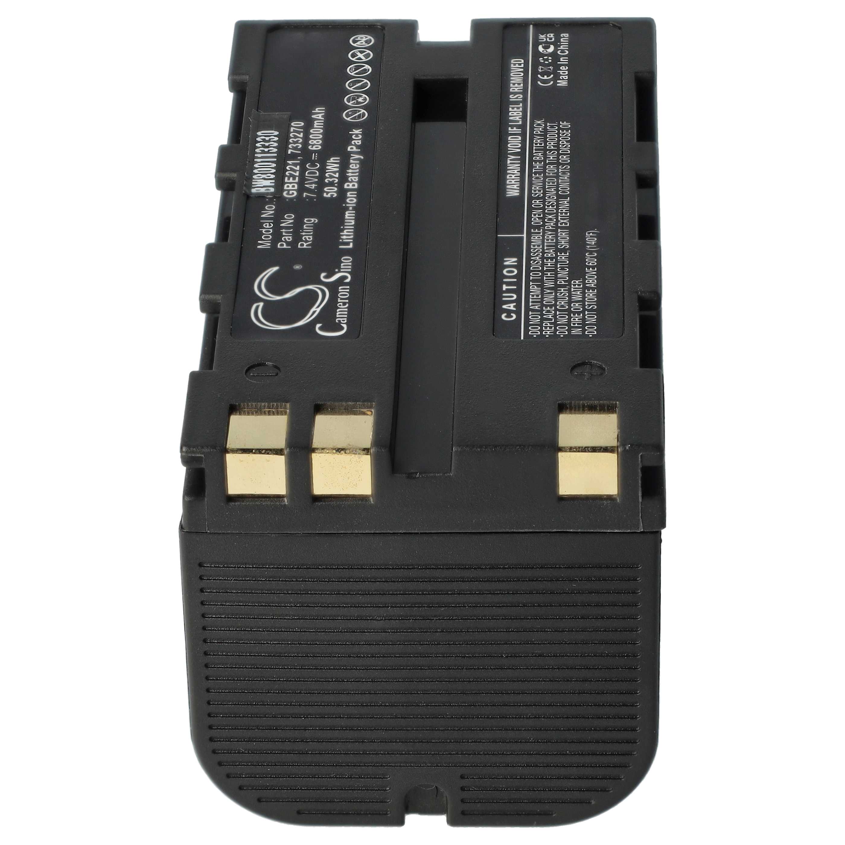 Batería reemplaza Geomax ZBA200, ZBA400 para dispositivo medición (6800 mAh, 7,4 V, Li-Ion)