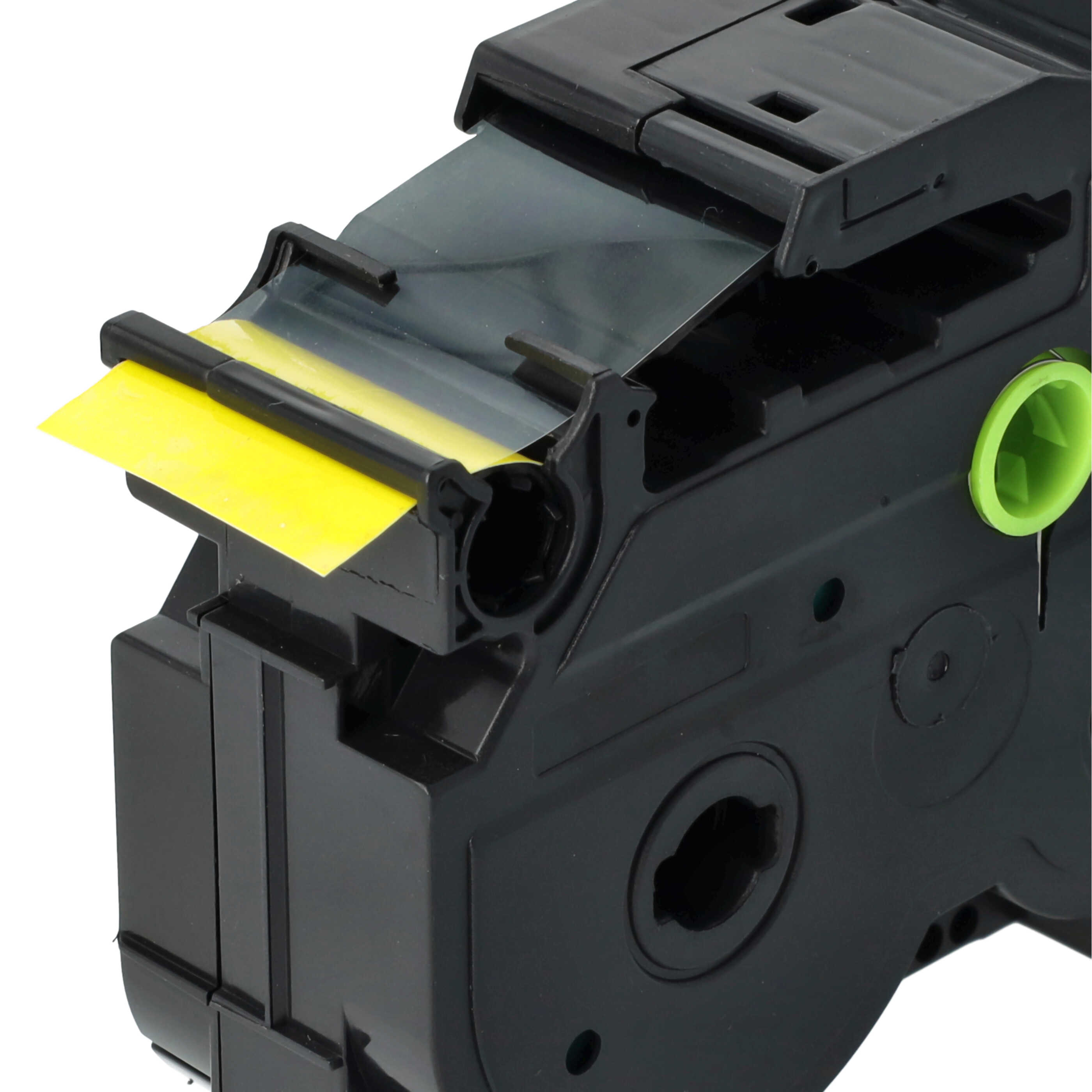 Taśma do etykiet zam. Brother HGE-651 - 24mm, napis czarny / taśma żółta, plastik