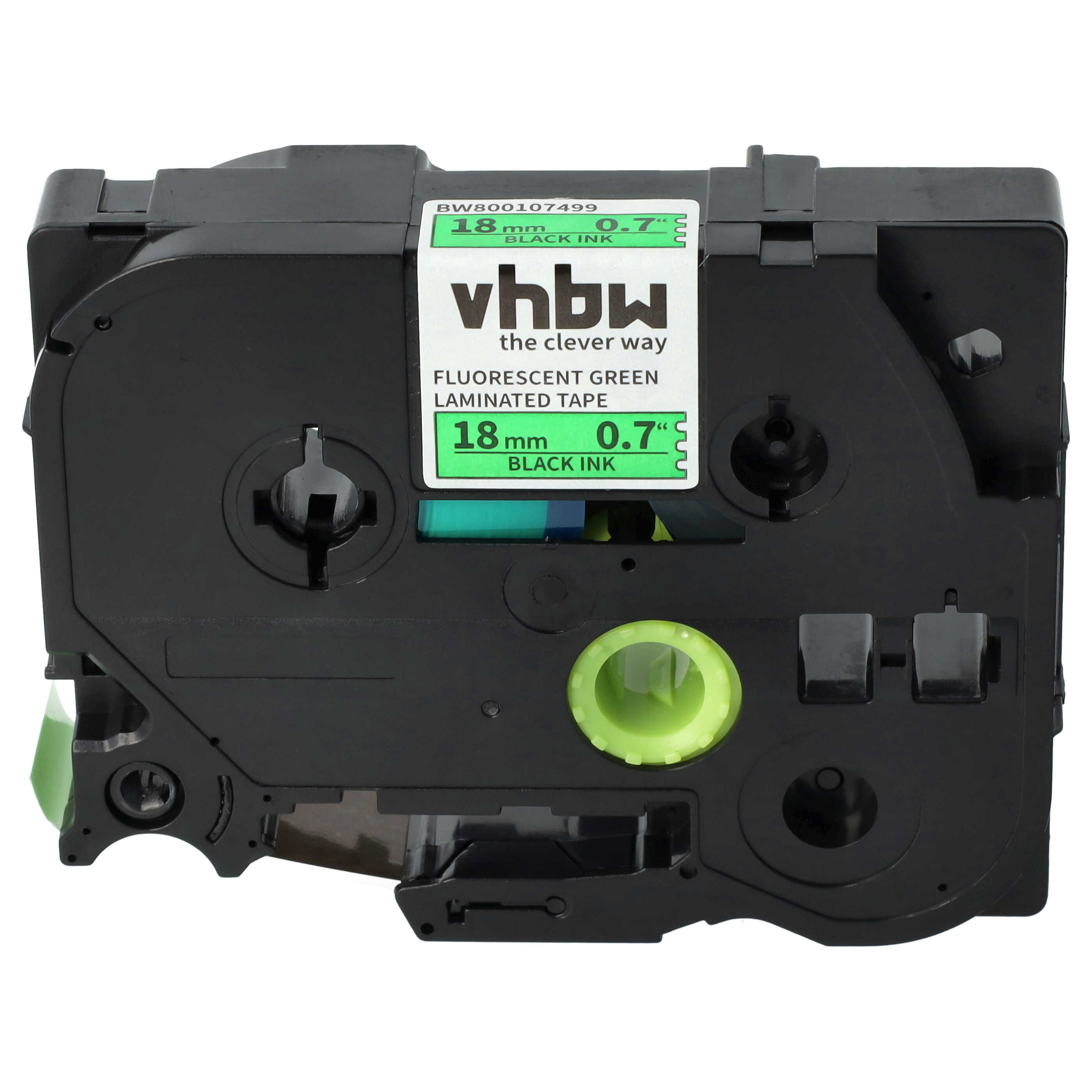 Label Tape as Replacement for Brother TZE-241, TZ-241 - 18 mm Black to Neon-Green