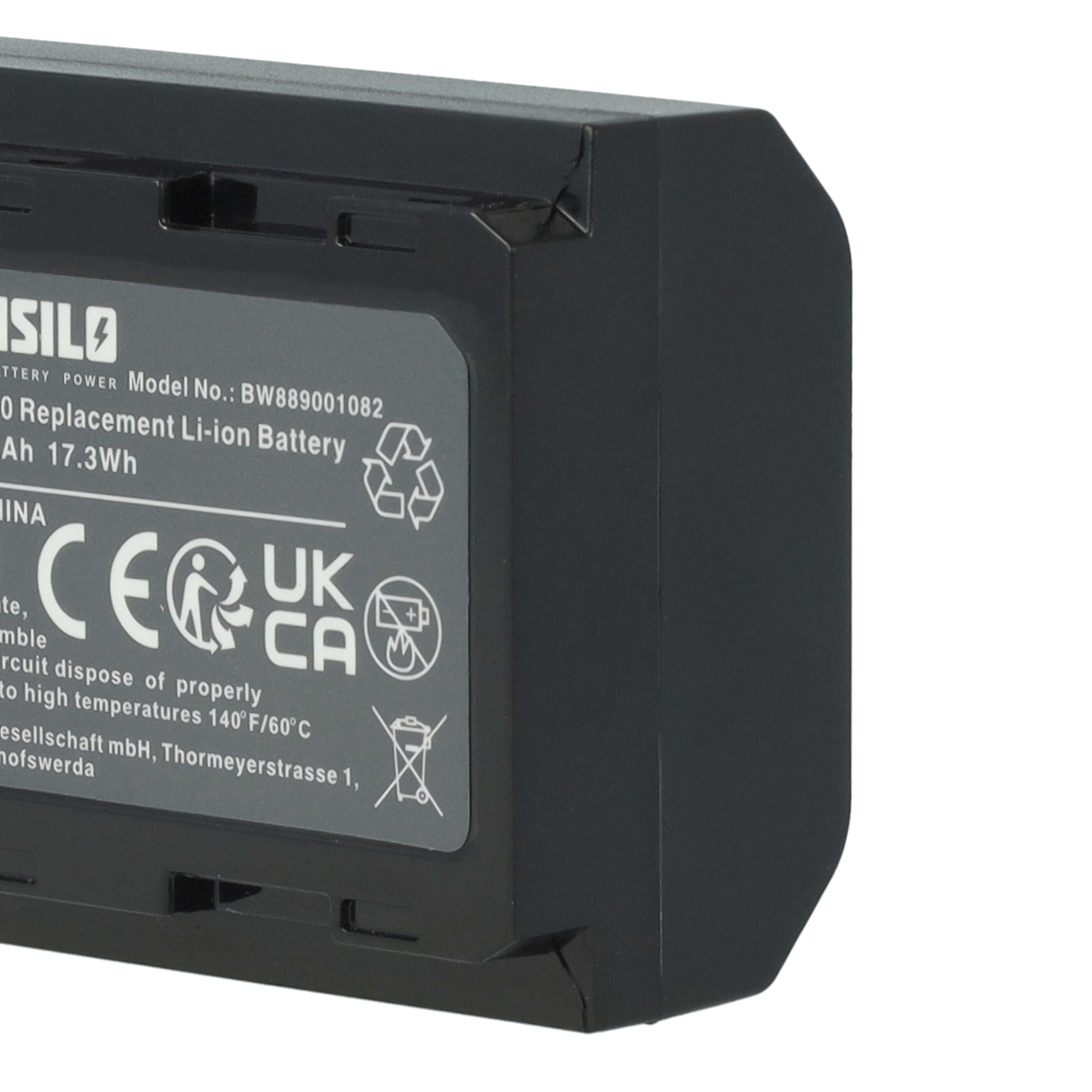 Battery replaces Sony NP-FZ100 - 2400mAh, 7.2V, Li-Ion