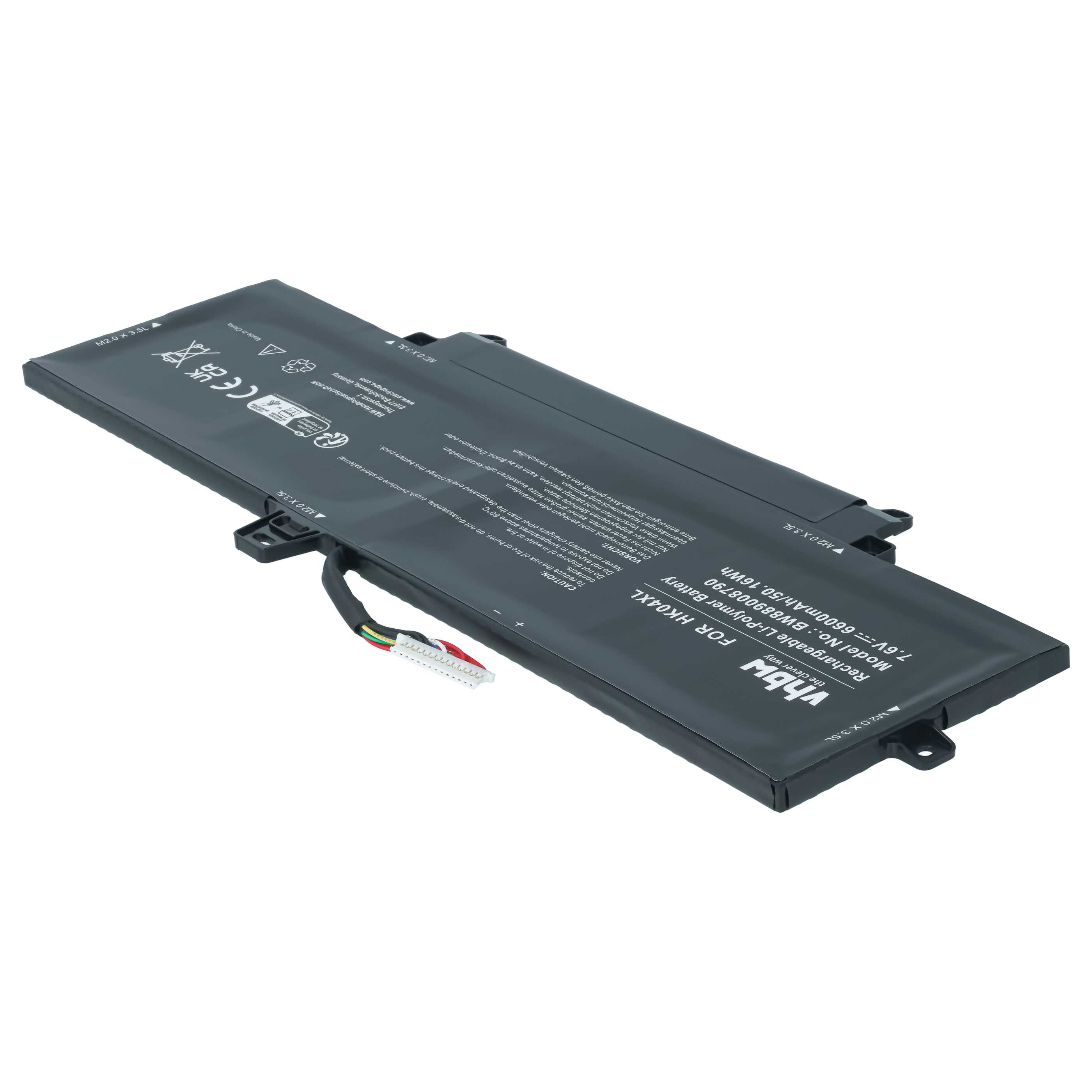 Notebook Battery replaces HP HK04XL, L84352-005, HSTNN-IB9J, L83796-171 - 6600 mAh 7.6 V Li-polymer