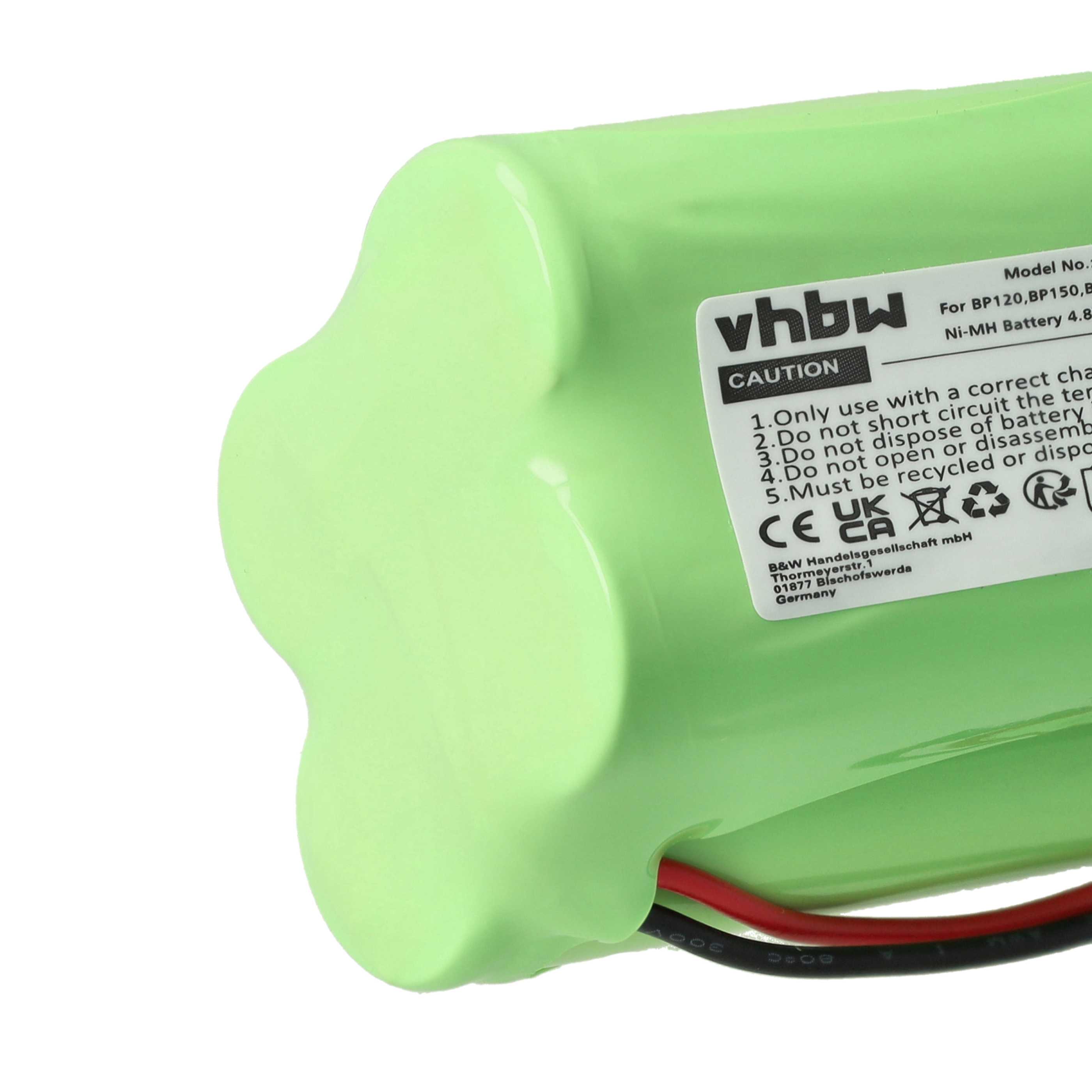 Radio 5x Battery replaces BP120, BBTY0356001, BP180, BP150, BP250 - 1200 mAh 4.8 V NiMH