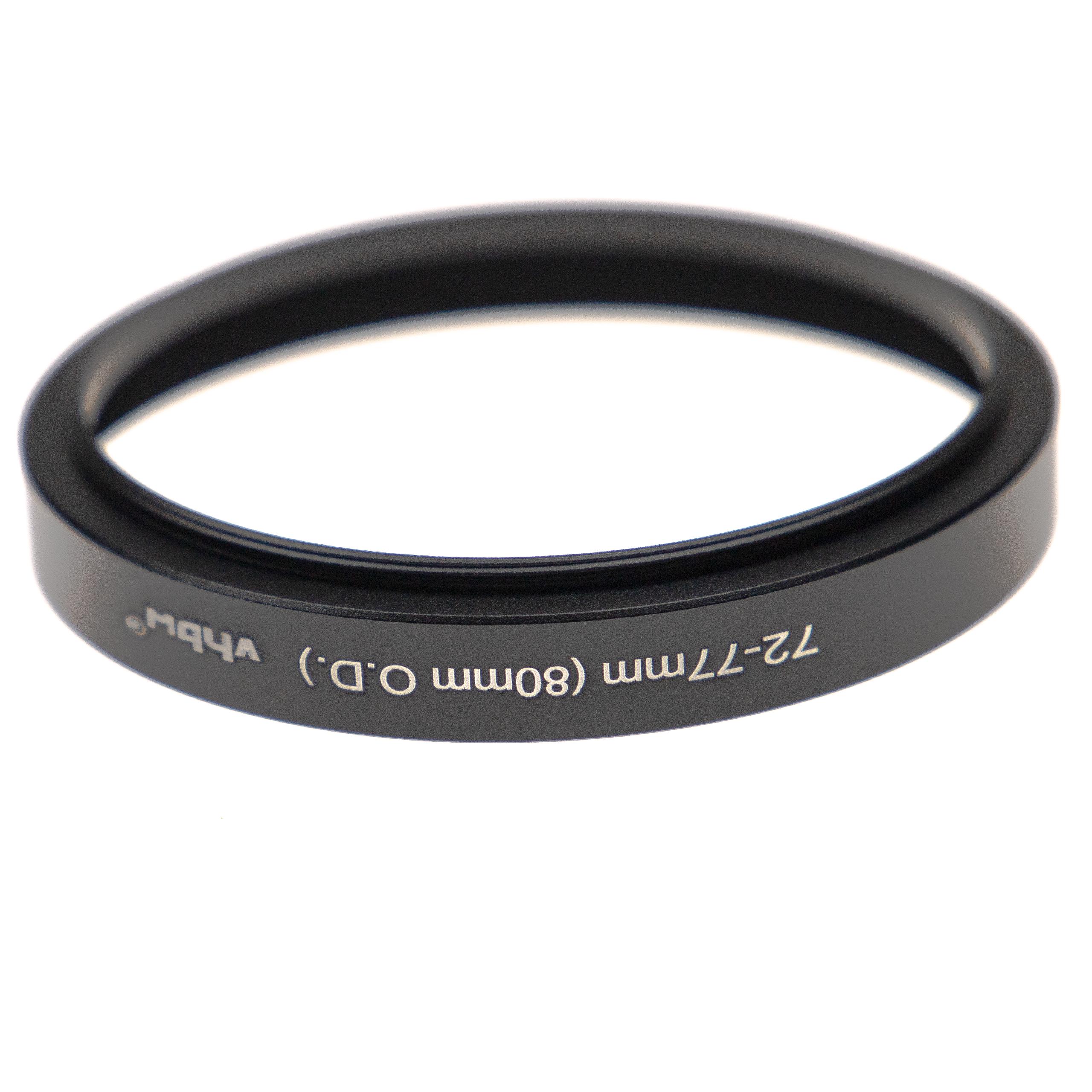 Step-Up Ring Adapter of 72 mm to 77 mm for matte box 80 mm O.D. - Filter Adapter