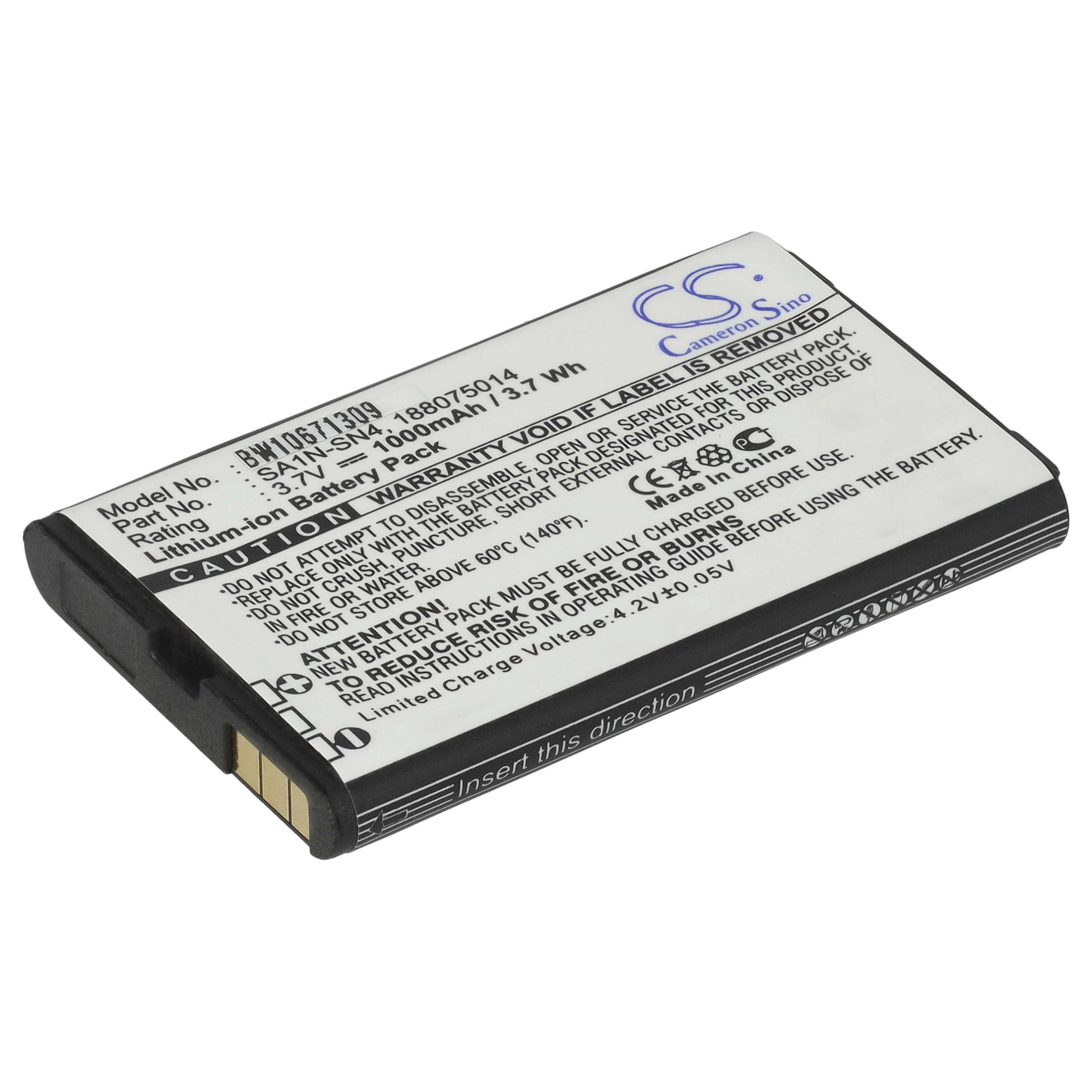 Akumulator do telefonu smartfona zamiennik Sagem SA1M-SN2, 188075014, SA1N-SN4, BA40 - 1000 mAh 3,7 V Li-Ion