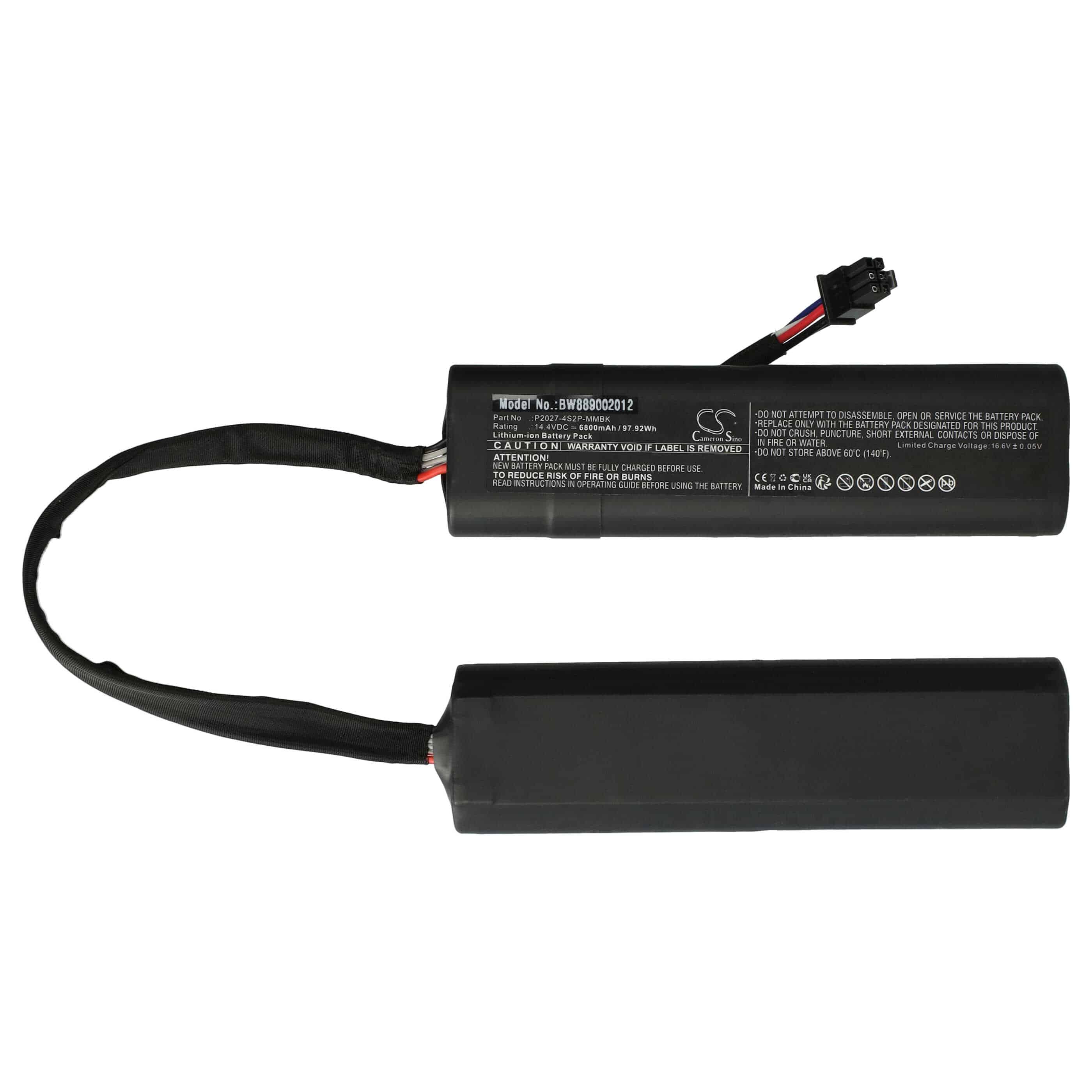 Akumulator do odkurzacza Xiaomi zamiennik Xiaomi P2027-4S2P-MMBK, 754772 - 6800mAh 14,4V Li-Ion
