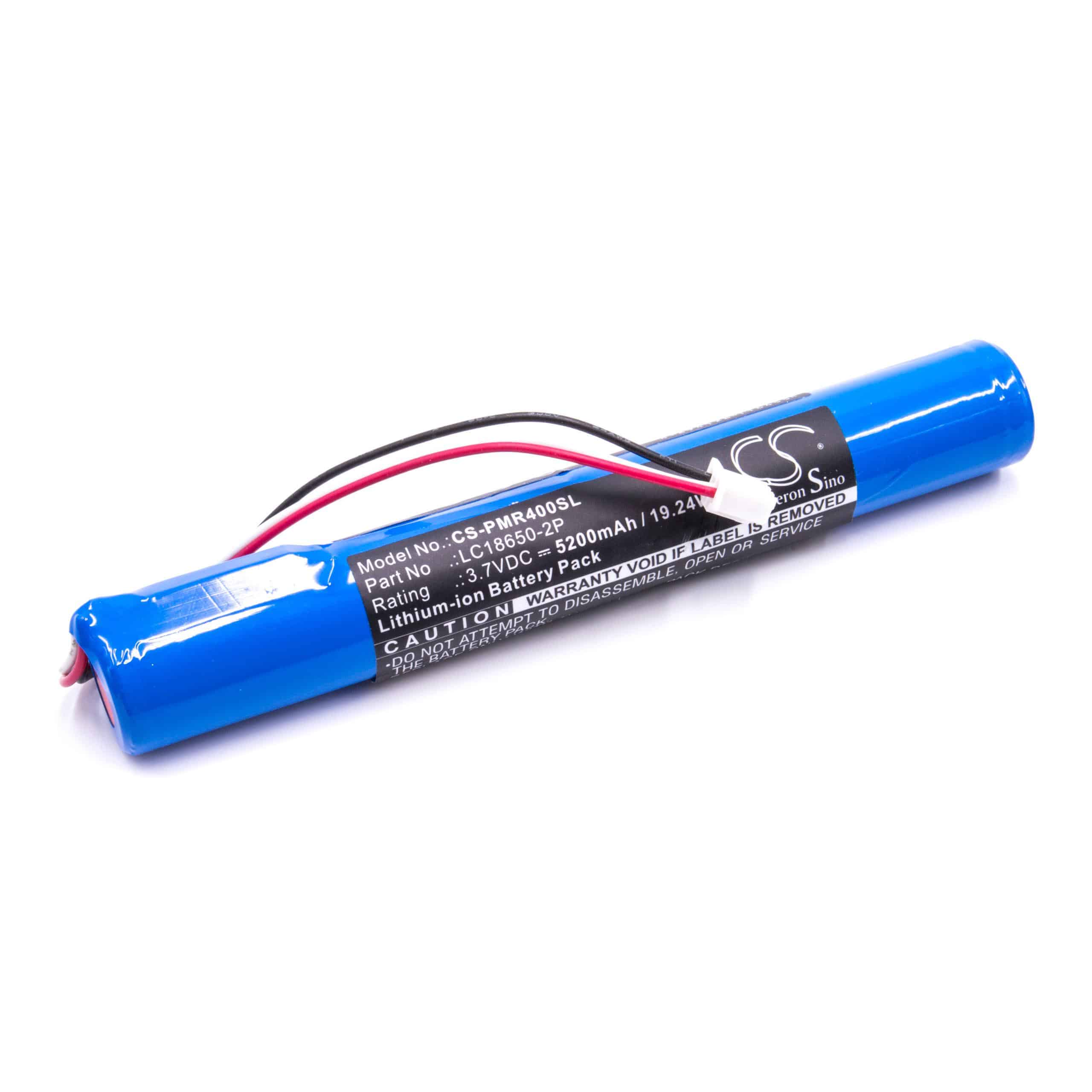 Batteria per digital radio sostituisce Pure LC18650-2P Pure - 5200mAh 3,7V Li-Ion